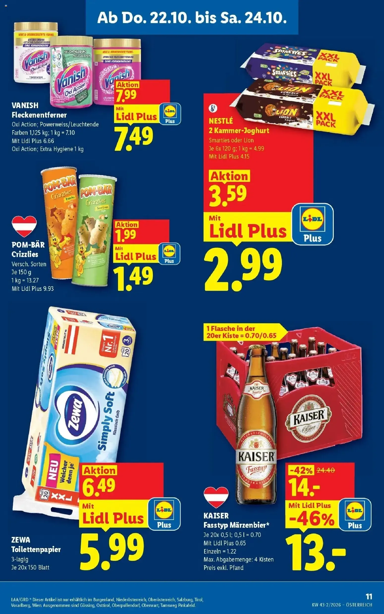 Lidl Flugblatt - Wien ab 18.10.2026 - Angebote ab donnerstag von 22. Oktober bis 24. Oktober 2026 - Flugblätt seite 13