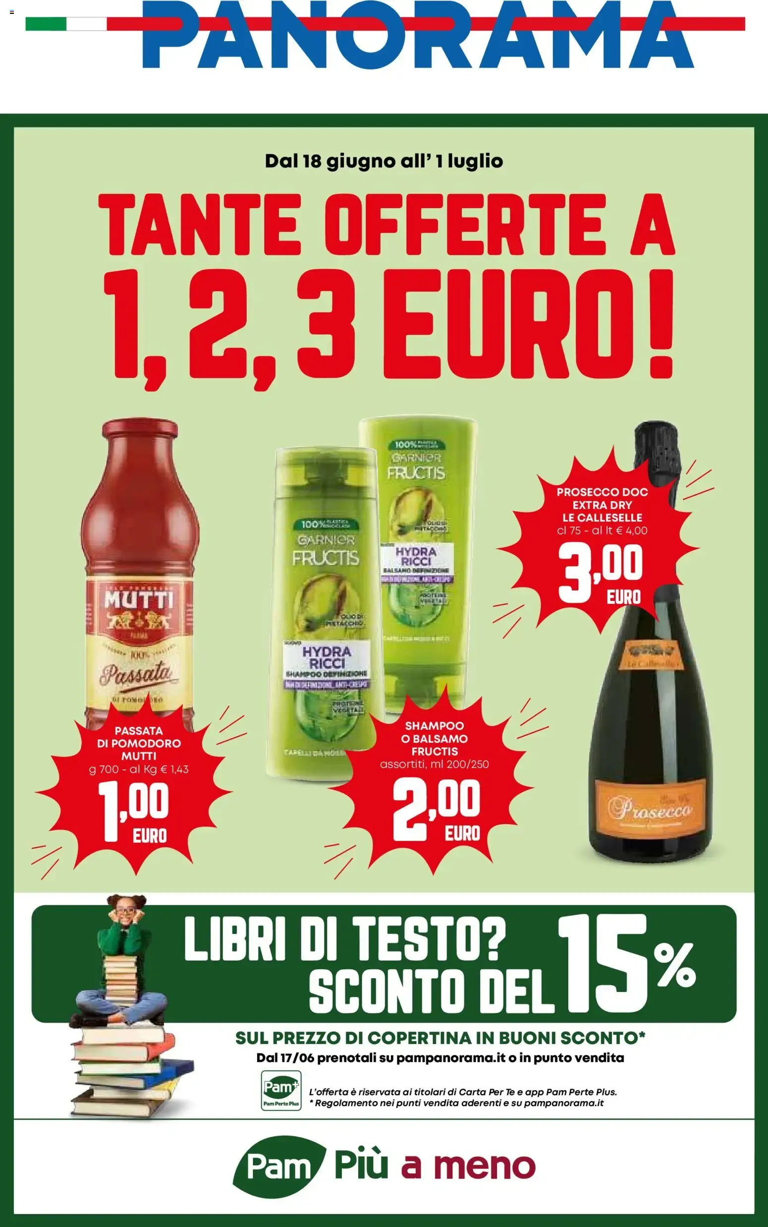 Volantino Pam Panorama: Tante Offerte a 1, 2, 3 Euro da 18 giugno a 1 luglio di 2026 - Pagina del volantino 1