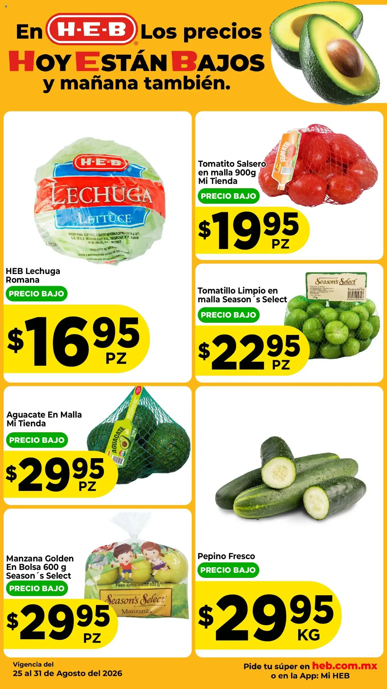 Catálogo de H-E-B: Precios Bajos Hoy y Mañana 25 de agosto al 27 de agosto 2026 - Pagina 2