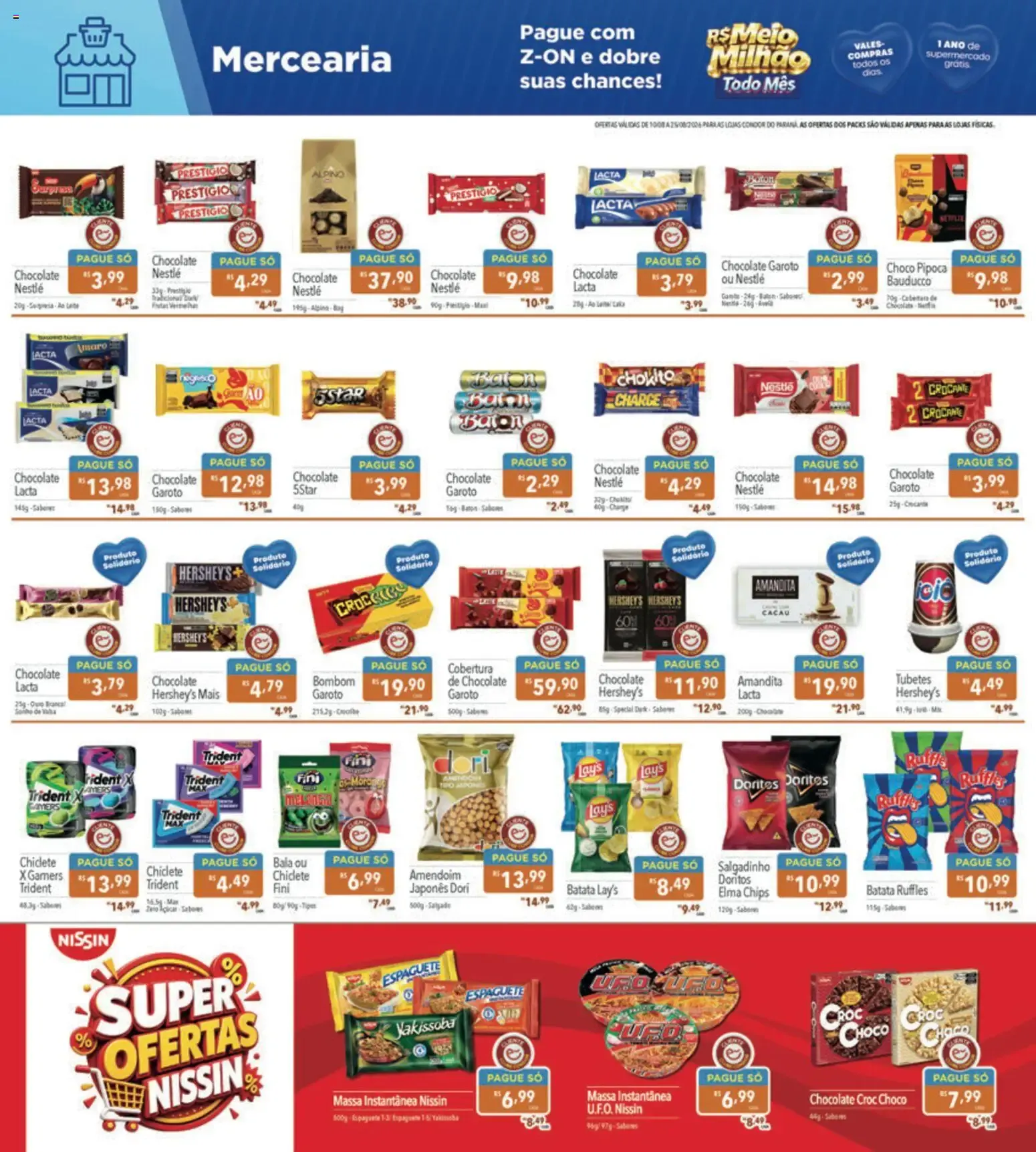Encarte de Supermercados Condor ofertas Campanha Solidária de 10/08/2026 10 de agosto até 25 de agosto 2026 - Pagina 6