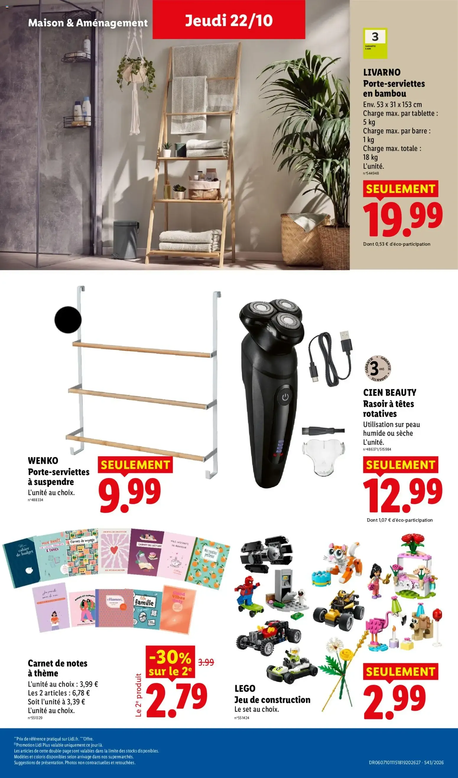 Lidl: Le Moins Toujours Plus du 22 octobre au 28 octobre 2026 - Catalogue page 43