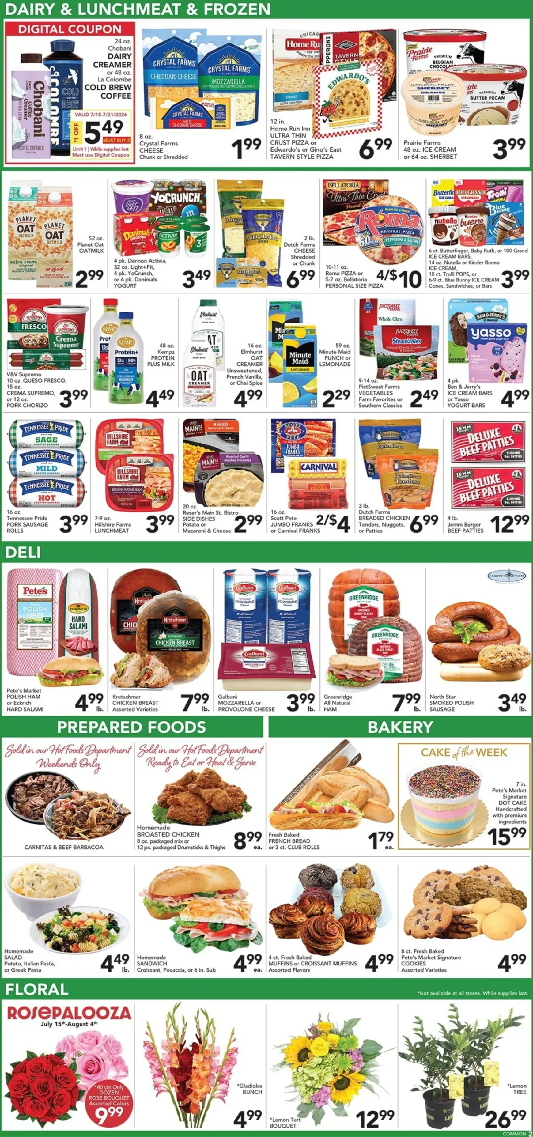Weekly promotion Current Pete's Fresh Market - Orland Park leaflet valid from Wednesday 07/15/2026 to Tuesday 07/21/2026 spanning from July 15 to July 21 2026 - Page 2 for Catalogue 365