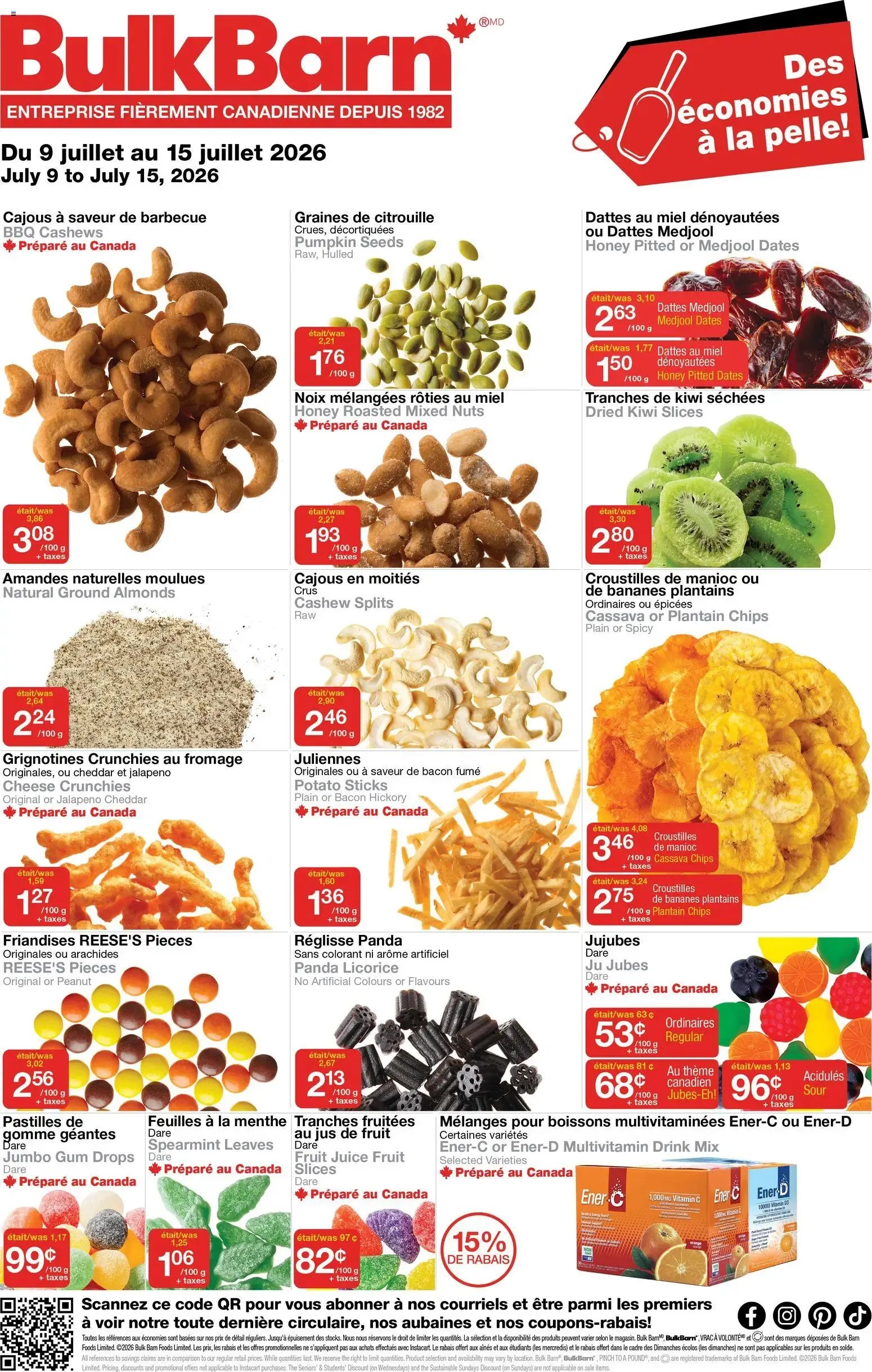 Bulk Barn weekly flyer / circulaire from Jul 9, 2026 > weekly specials & deals from July 9 to July 15 2026 - flyer page 1