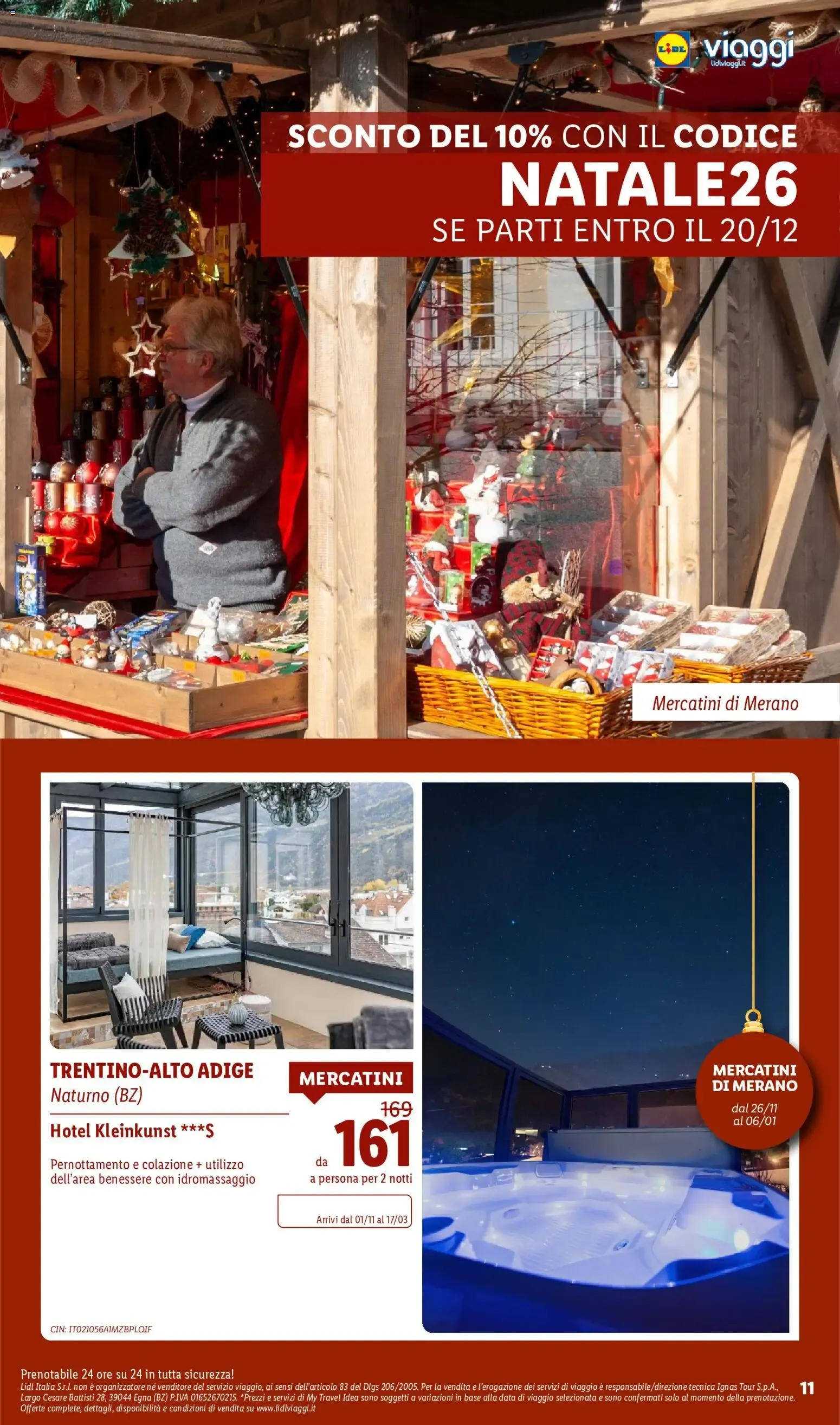 Lidl Viaggi: Mercatini e Wellness da 8 ottobre a 15 dicembre di 2026 - Pagina del volantino 11