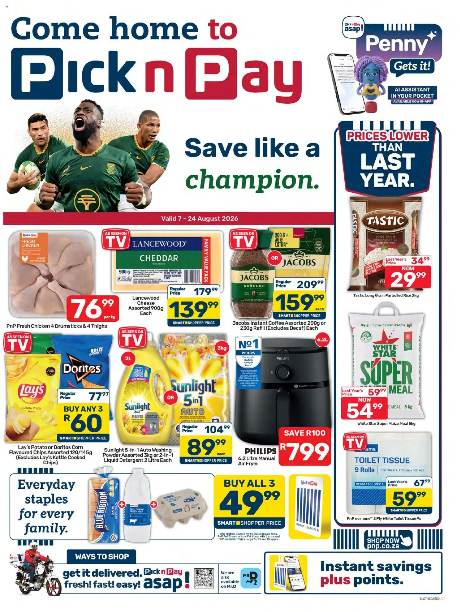 Pick n Pay - Save Like A Champion from 7 August to 24 August 2026 - Catalogue Page 1