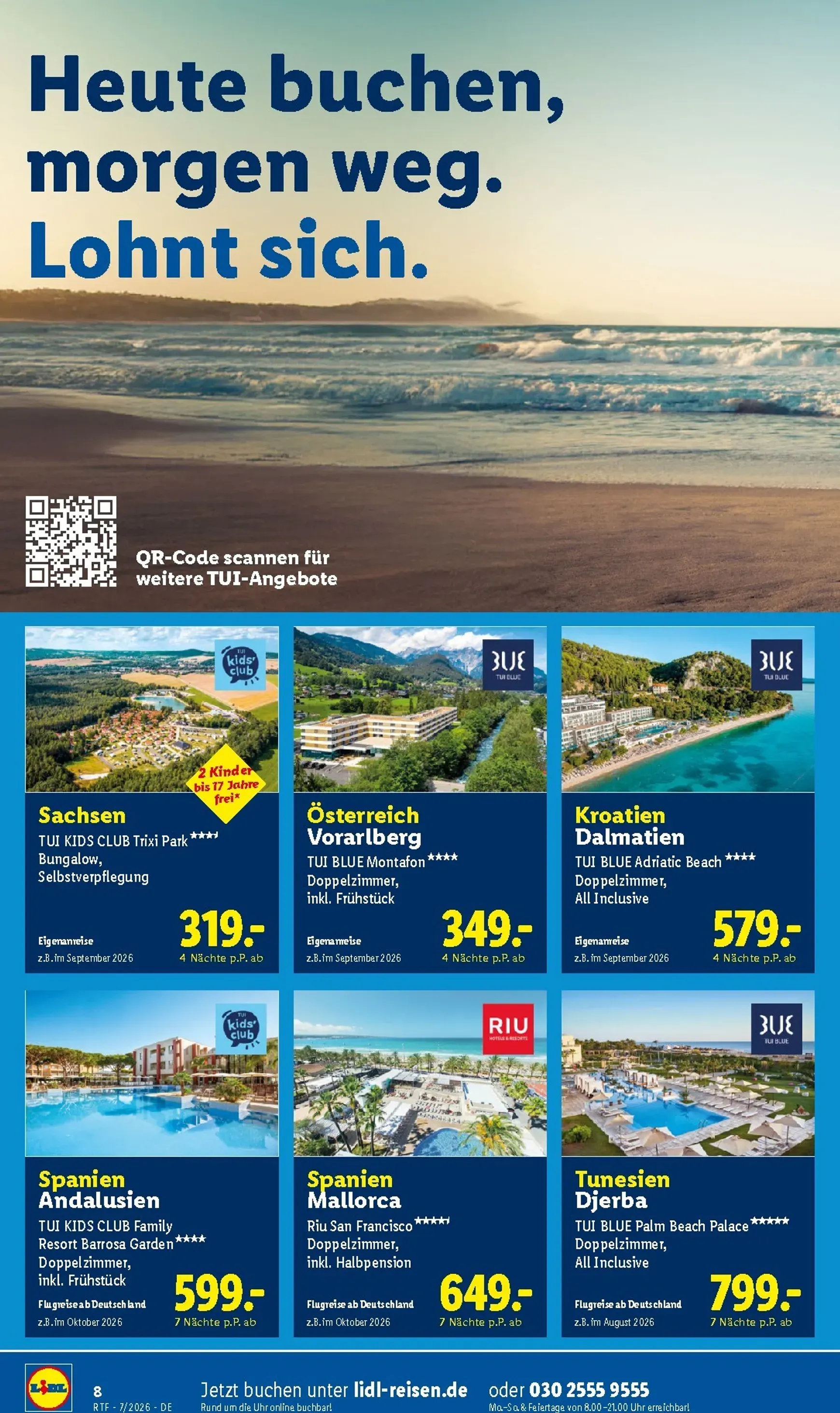Lidl Reisen: Auf die Berge, fertig, los. Last Minute Urlaub von 15. Juli bis 15. August 2026 - Prospekt seite 8