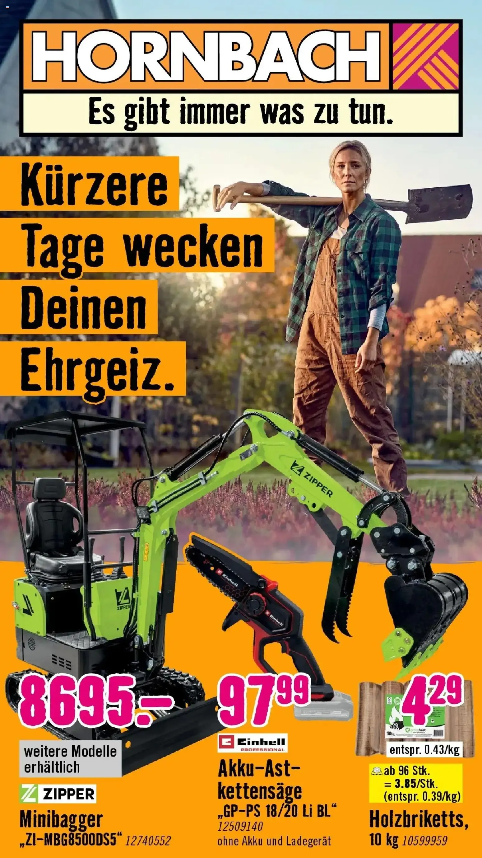 Hornbach Kürzere Tage wecken Deinen Ehrgeiz von 07.10.2026 - Aktuelle Angebote von 7. Oktober bis 30. Oktober 2026 - Flugblätt seite  1
