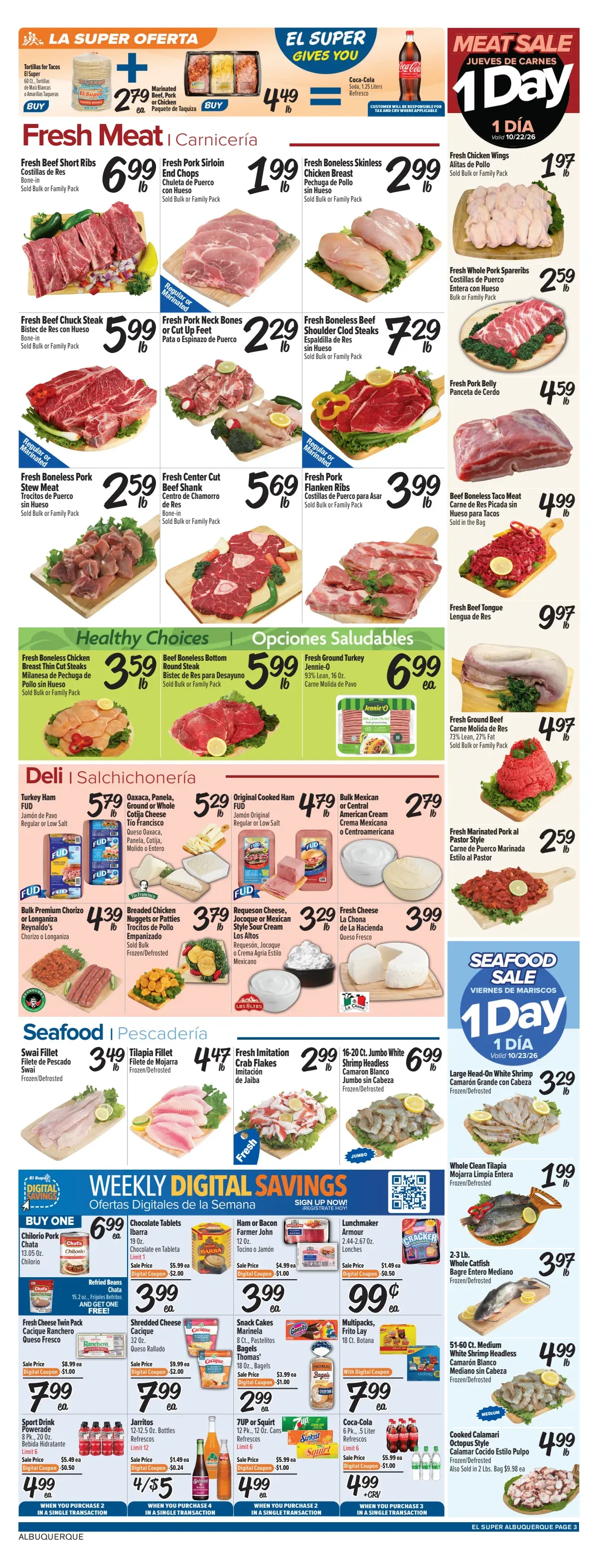 Weekly promotion Current El Super - Albuquerque leaflet valid from Wednesday 10/21/2026 to Tuesday 10/27/2026 spanning from October 21 to October 27 2026 - Page 3 for Catalogue 365