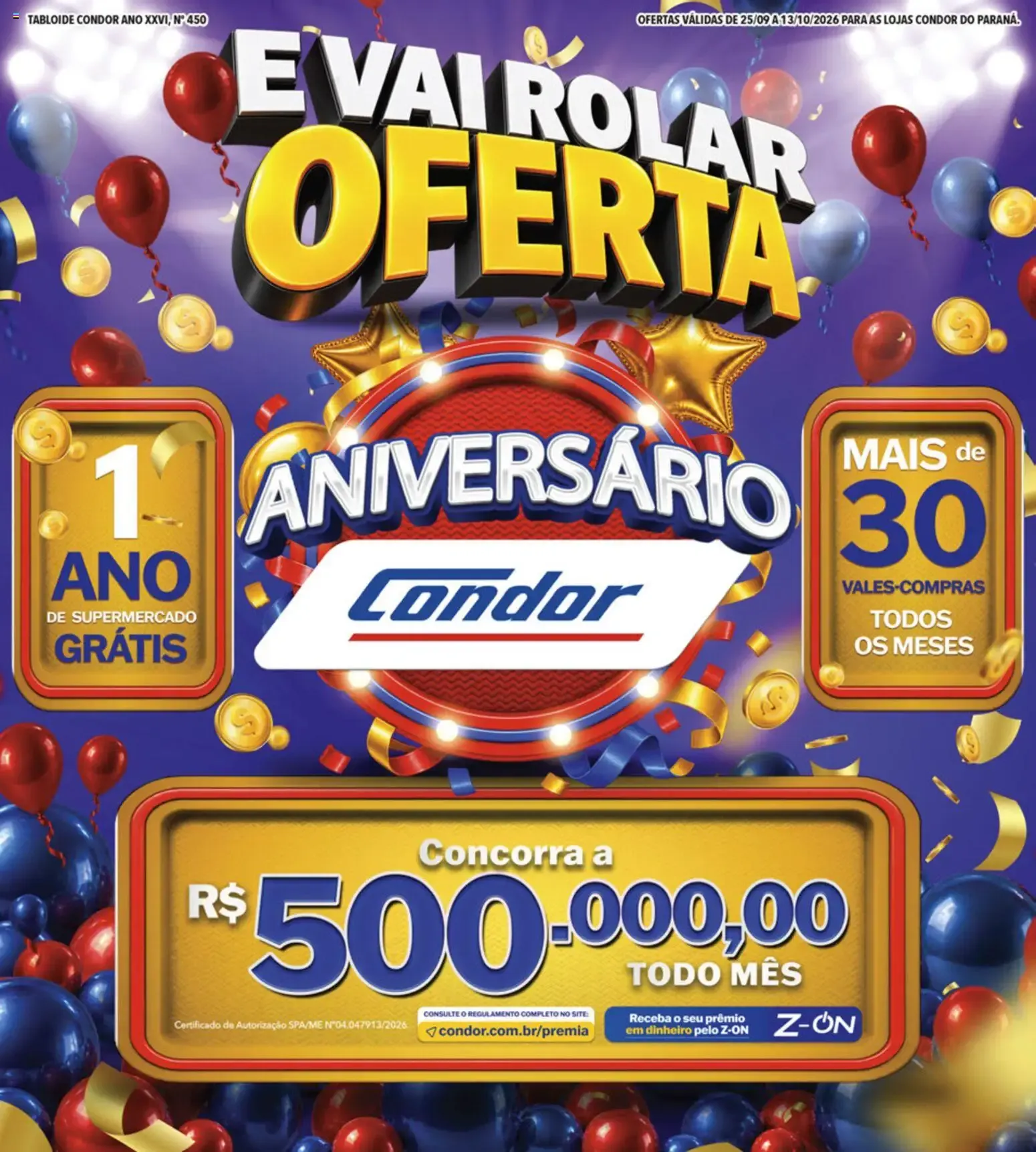 Encarte de Condor - Aniversário e Ofertas 25 de setembro até 13 de outubro 2026 - Pagina 1