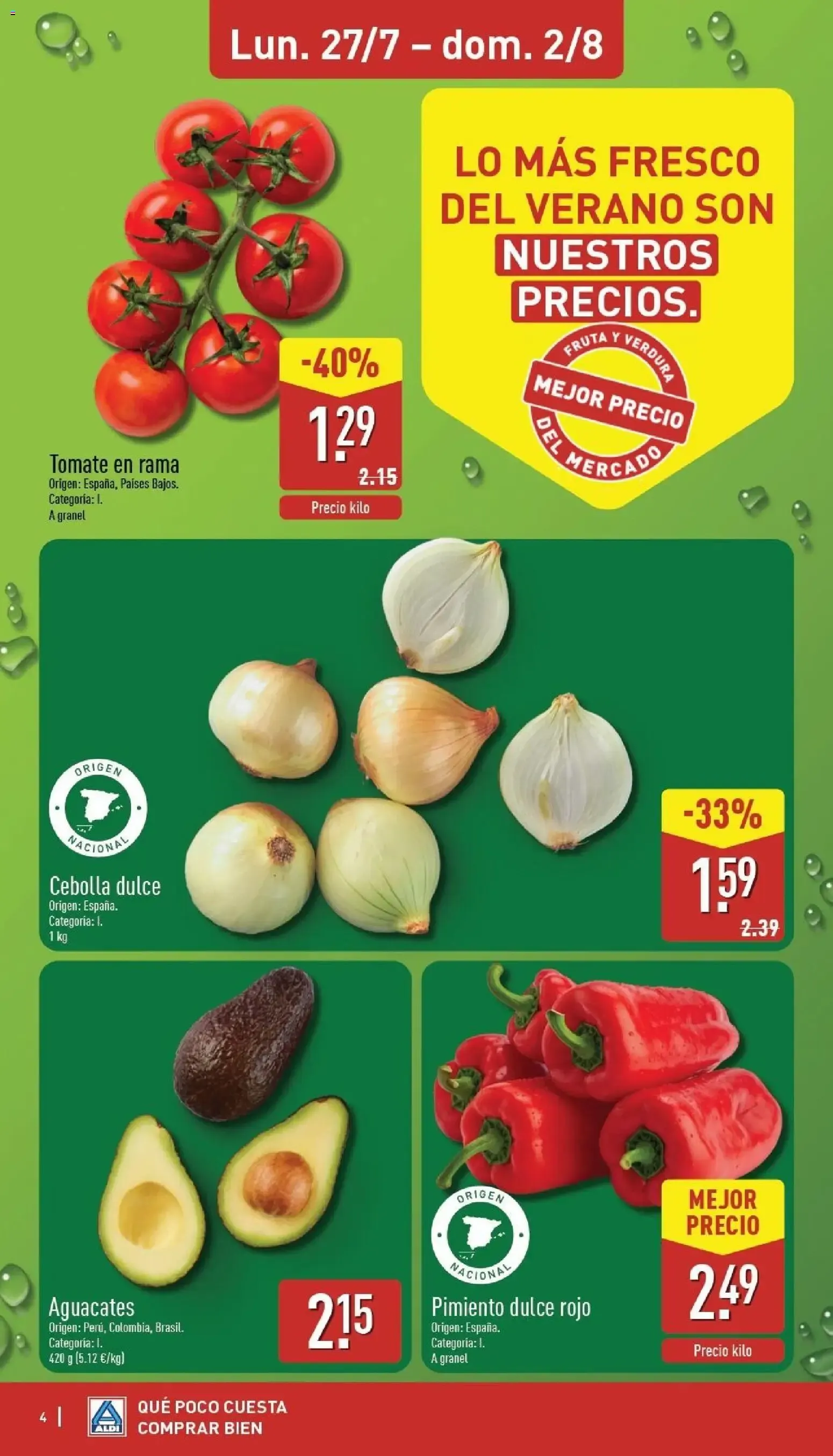 Catálogo de Aldi: Frescura a precios para tirarse a la piscina 27 de julio al 2 de agosto 2026 - Página 4