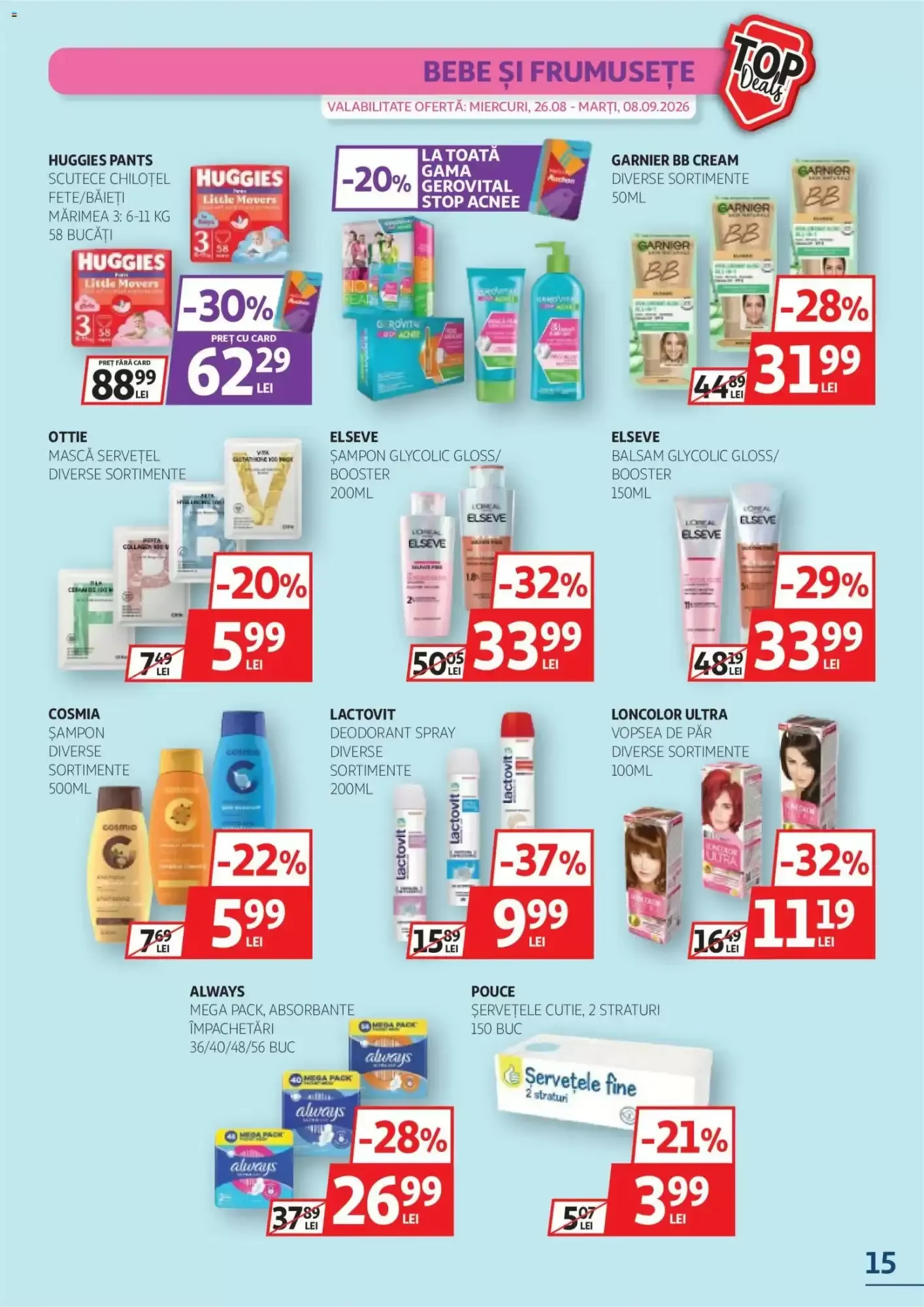 Catalog Catalog Auchan de la 26 august până la 8 septembrie 2026 - Revista Pagina 15
