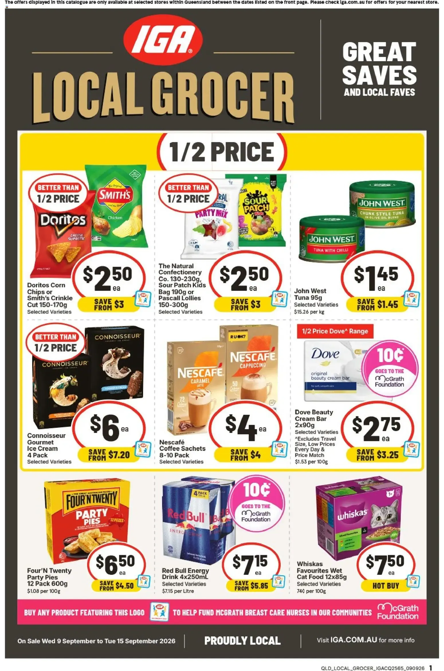 IGA Local Grocer - Great Saves and Local Faves - Catalogue valid from 9 September to 15 September 2026 - page 1