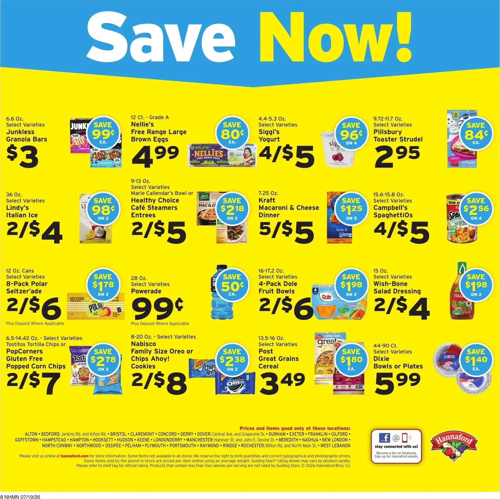 Weekly ad Current Hannaford leaflet valid from Sunday 07/19/2026 to Saturday 07/25/2026 from July 19 to July 25 2026 - Page 8