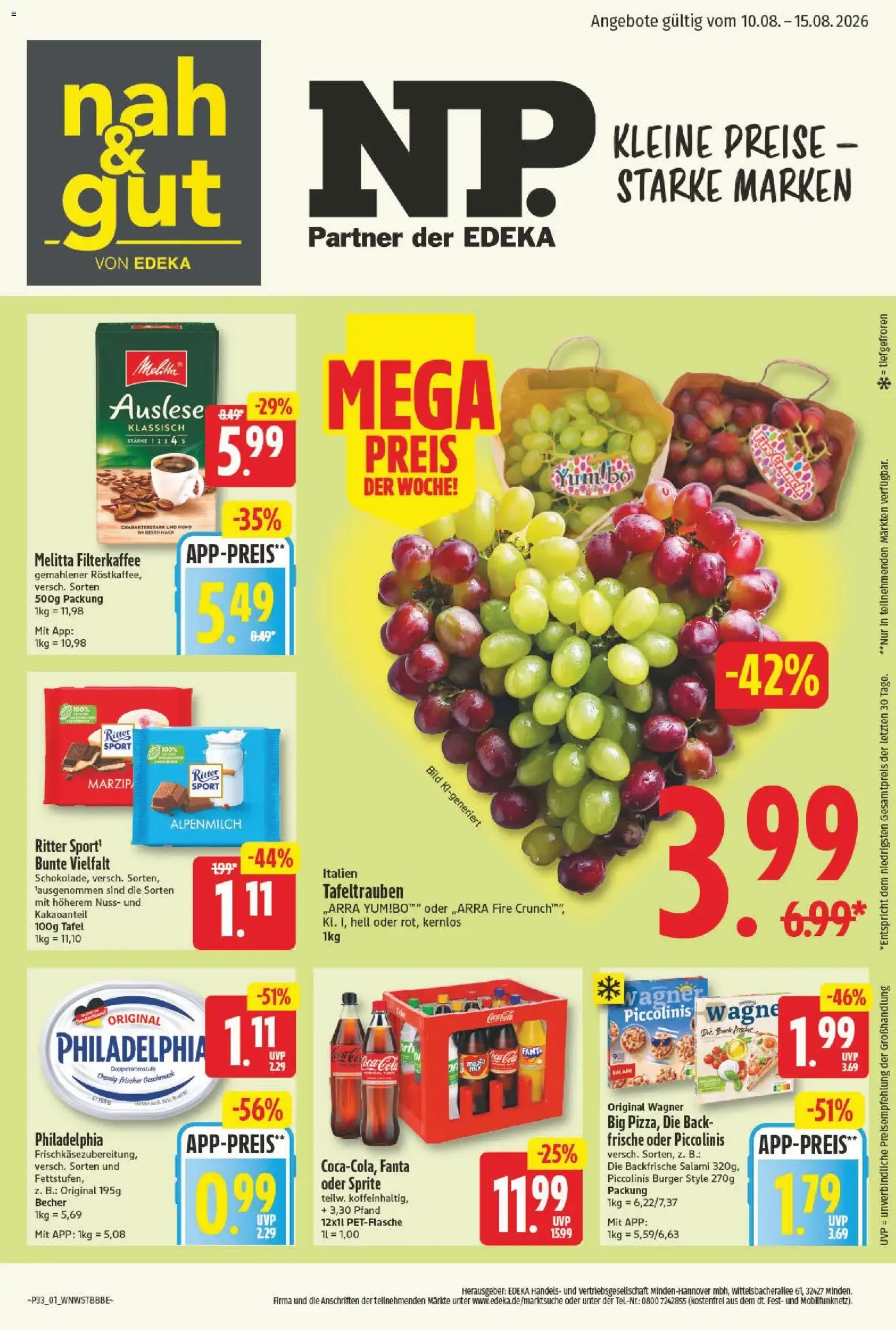 NP Discount Prospekt (ab 10.08.2026) zum Blättern von 10. August bis 15. August 2026 - Prospekt seite 1