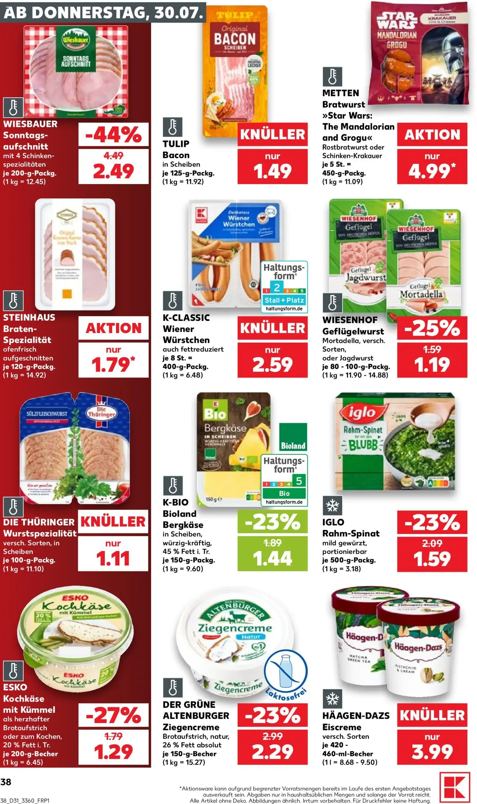 Prospekt Kaufland ab 30.07.2026 » Angebote Online zum Blättern von 30. Juli bis 5. August 2026 - Prospekt seite 38