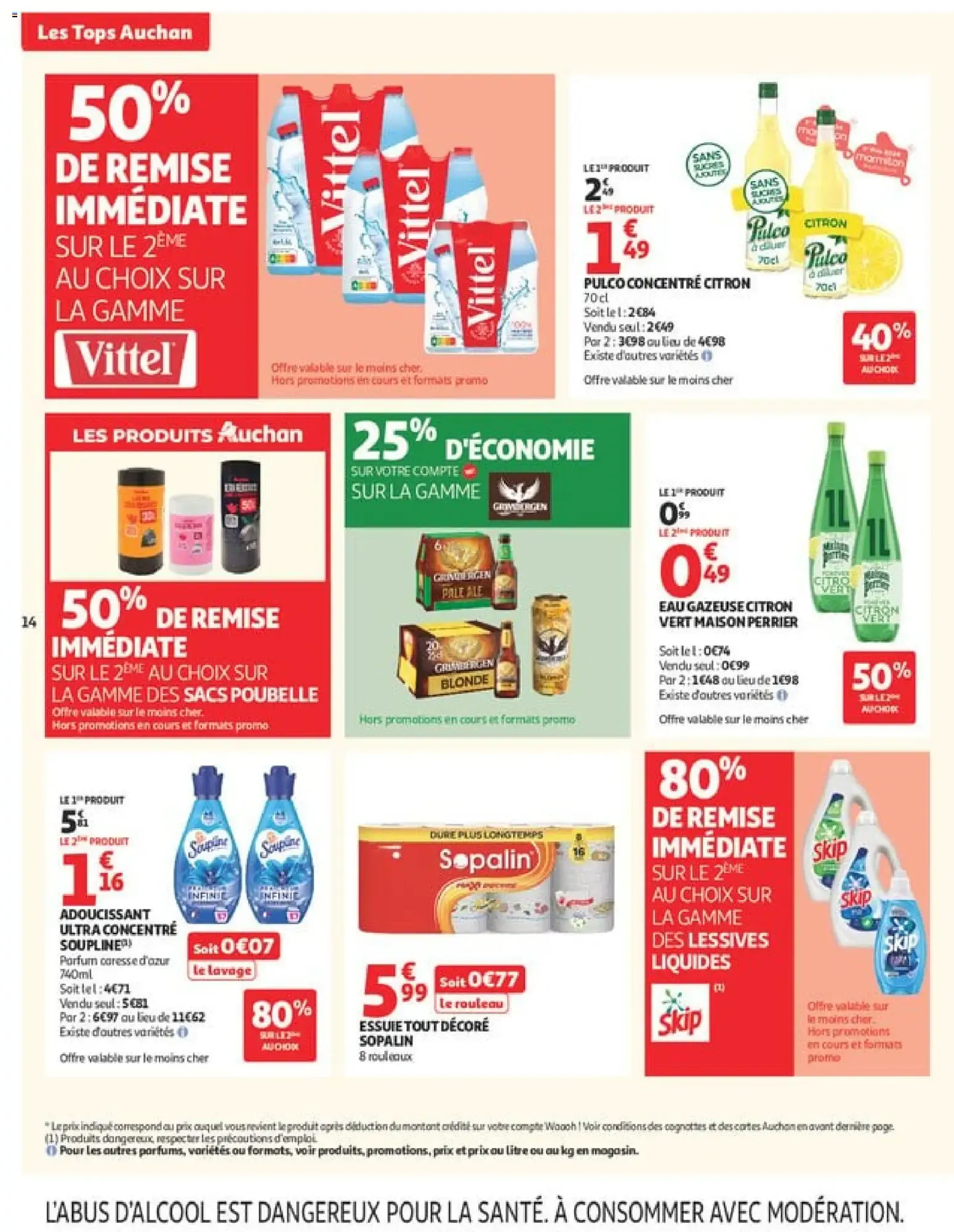 Auchan - Tops, Halles supers à partir du 07/07/2026 - promo en ligne du 7 juillet au 11 juillet 2026 - Catalogue page 14