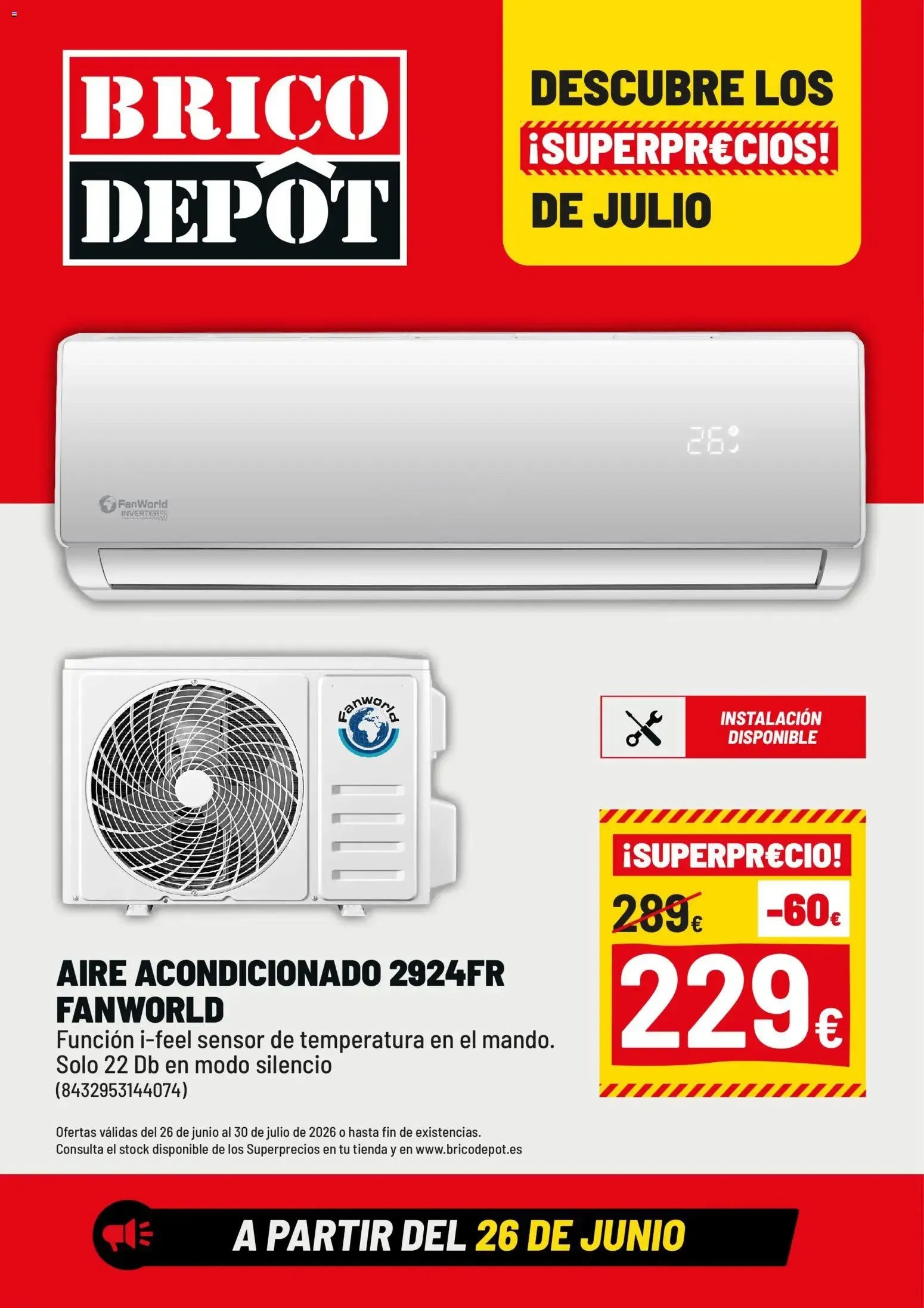 Catálogo de Brico Depôt folleto 26/06/2026 - 30/07/2026 26 de junio al 30 de julio 2026 - Página 1