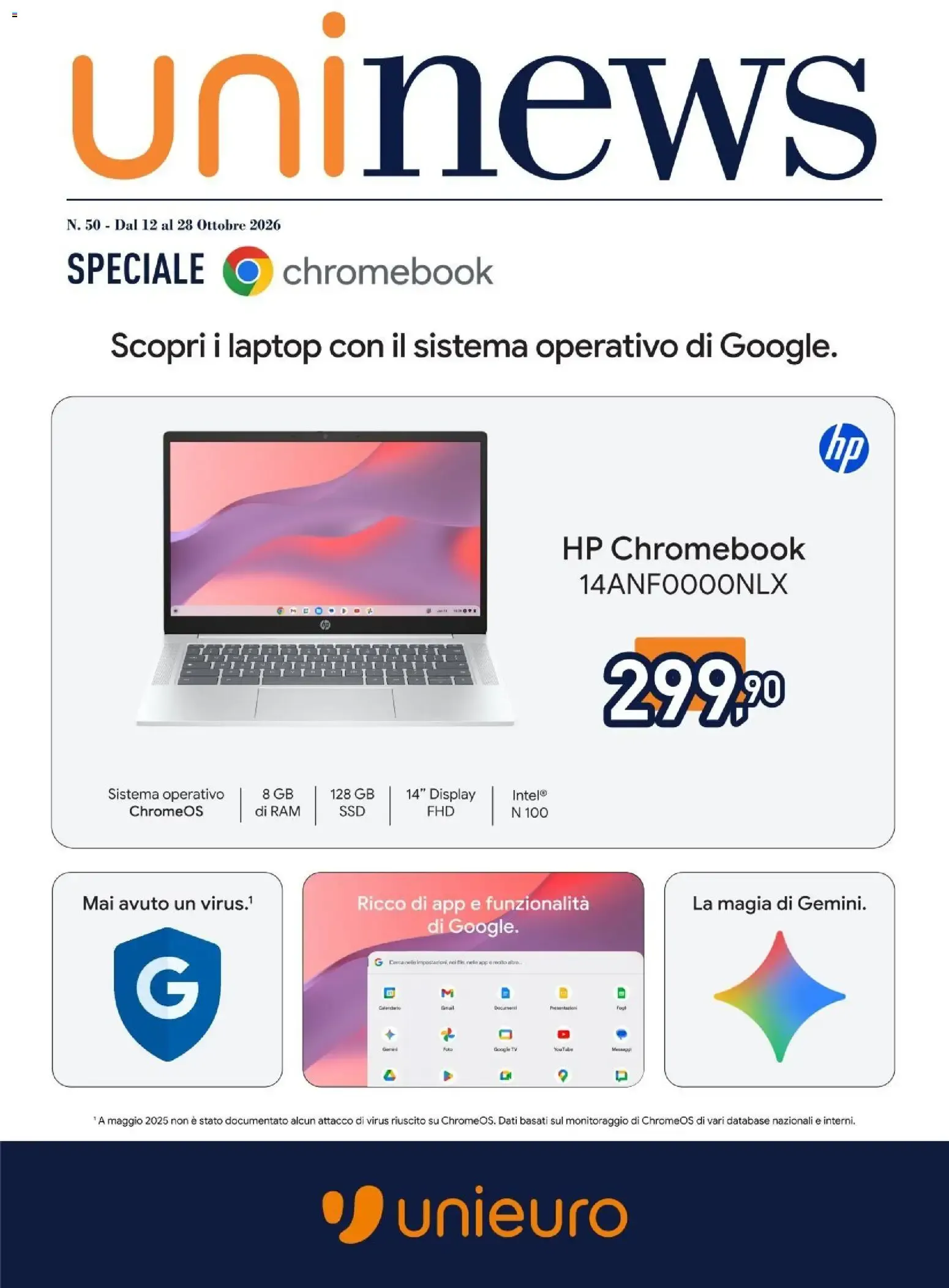 Nuovo Unieuro volantino Chromebook dal 12/10/2026 > offerte anteprima 🛍️ da 12 ottobre a 28 ottobre di 2026 - Pagina del volantino 1