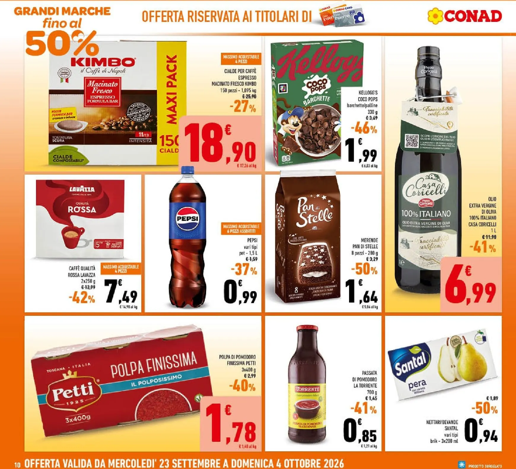 Volantino attuale di Conad valido dal mercoledì 23/09/2026 al domenica 04/10/2026 da 23 settembre a 4 ottobre di 2026 - Pagina del volantino 10