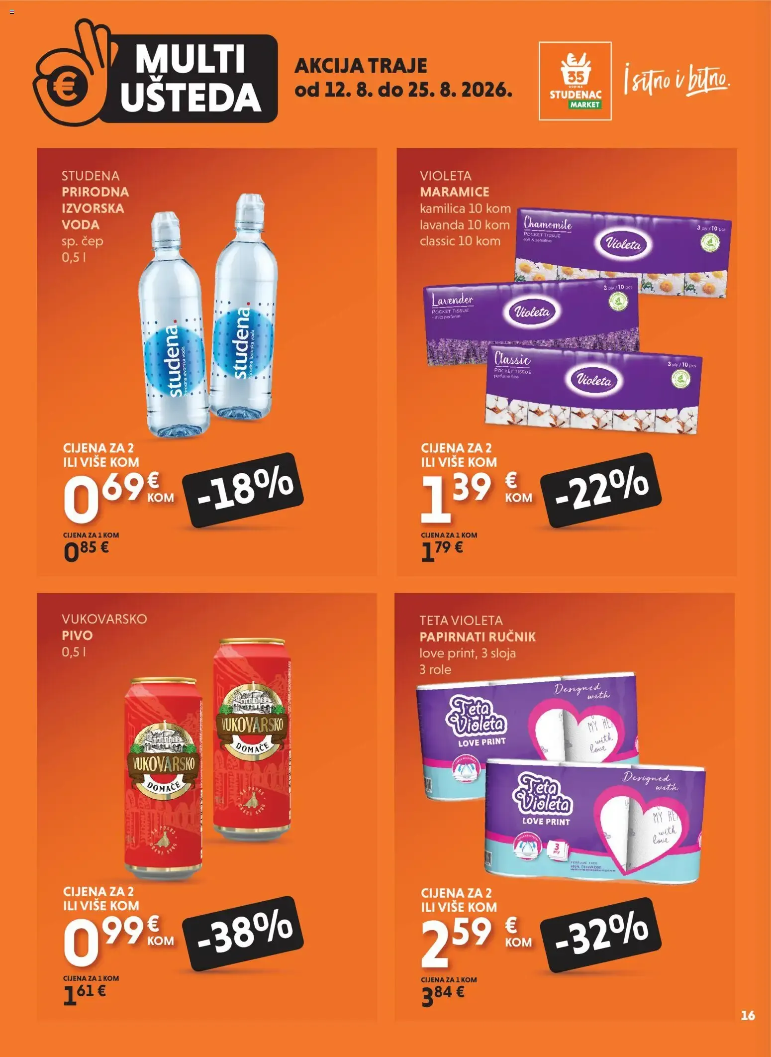 Katalog UZMI VIŠE, PLATI MANJE - MULTI UŠTEDA od 12. kolovoza do 25. kolovoza 2026. - Pregled Stranica 16