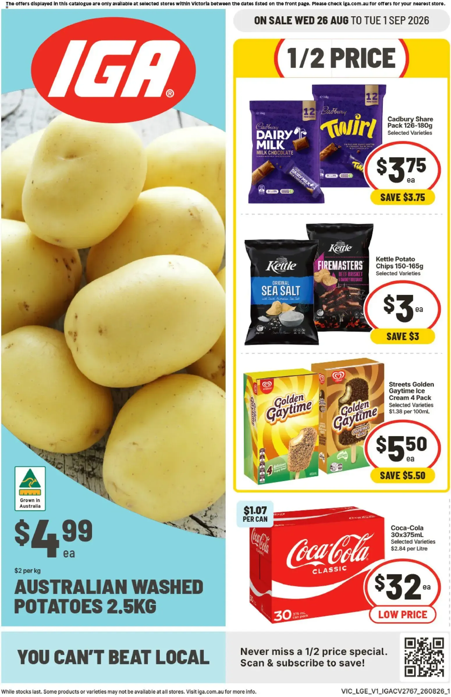 IGA catalogue valid from 26/08/2026 > Online Australia - Catalogue valid from 26 August to 1 September 2026 - page 1