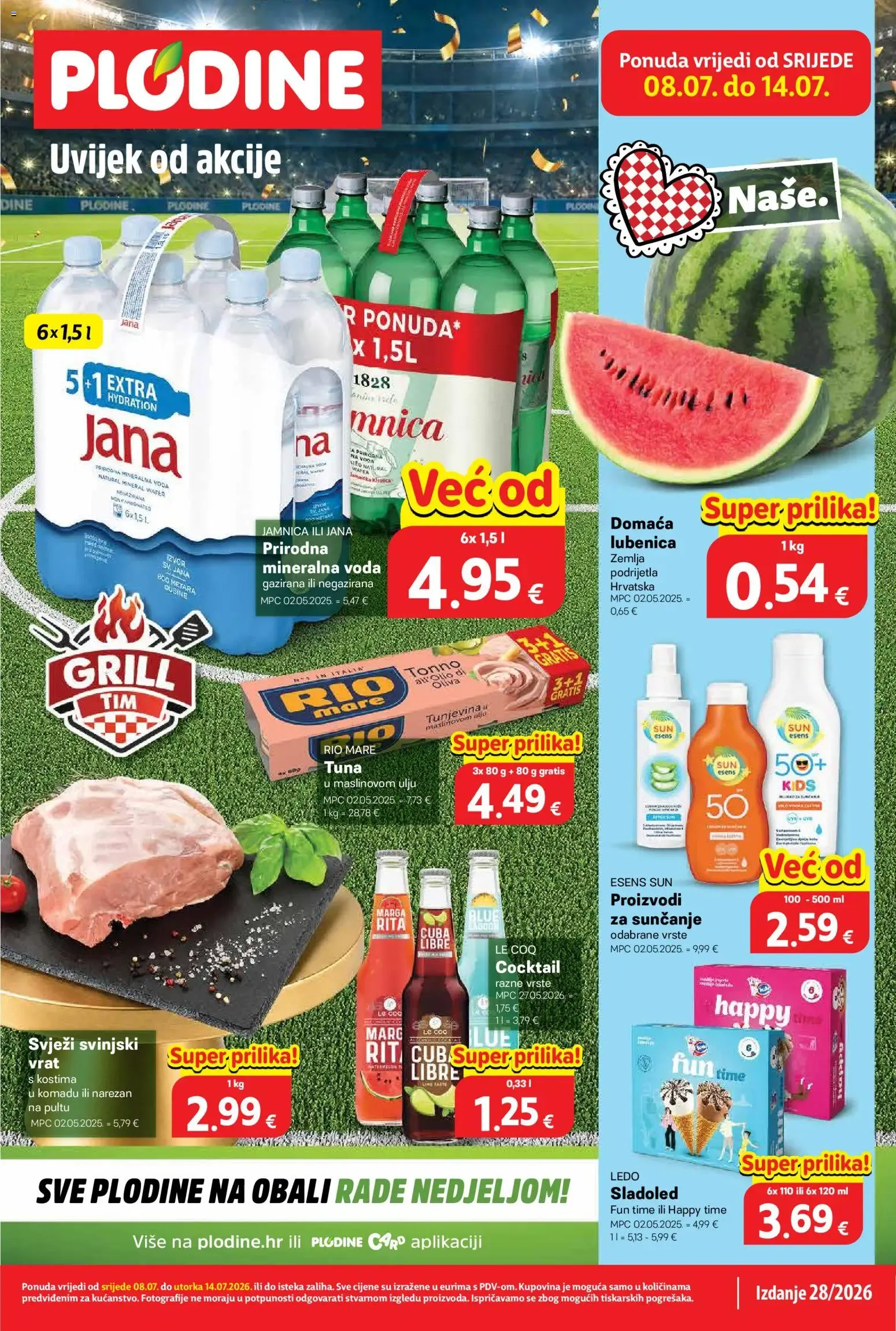 Katalog Plodine Katalog novi od 08.07.2026 na listanje > letak digitalni od 8. srpnja do 14. srpnja 2026. - Pregled Stranica 1