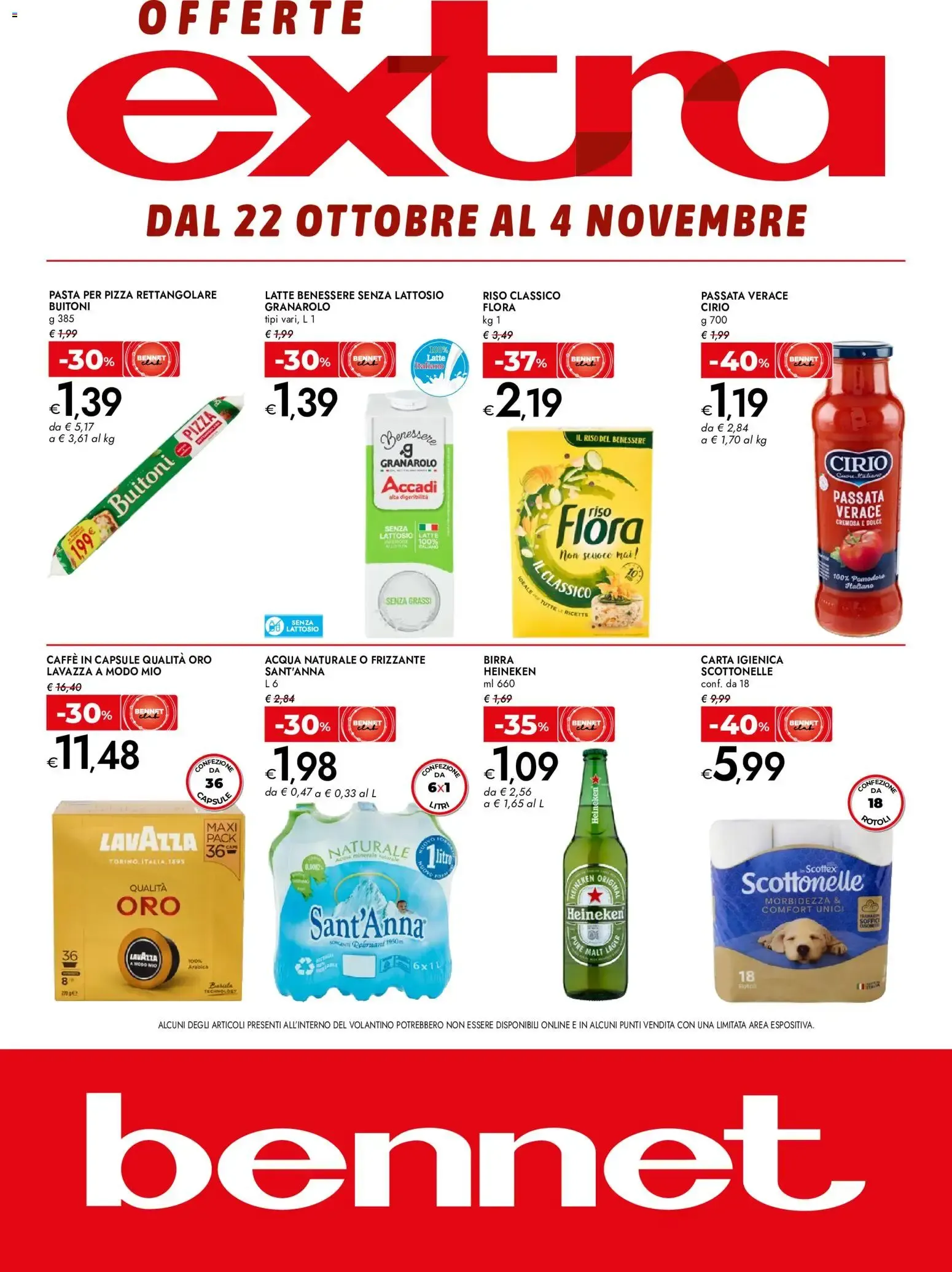 Nuovo bennet volantino Extra dal 22/10/2026 > offerte anteprima 🛍️ da 22 ottobre a 4 novembre di 2026 - Pagina del volantino 1