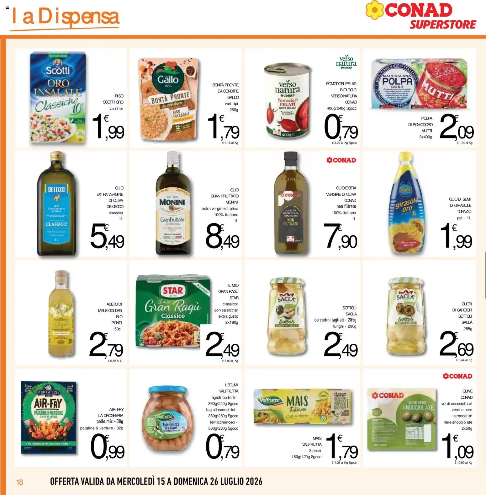 Volantino Conad dal 15/07/2026 > Anteprima da 15 luglio a 26 luglio di 2026 - Pagina del volantino 18