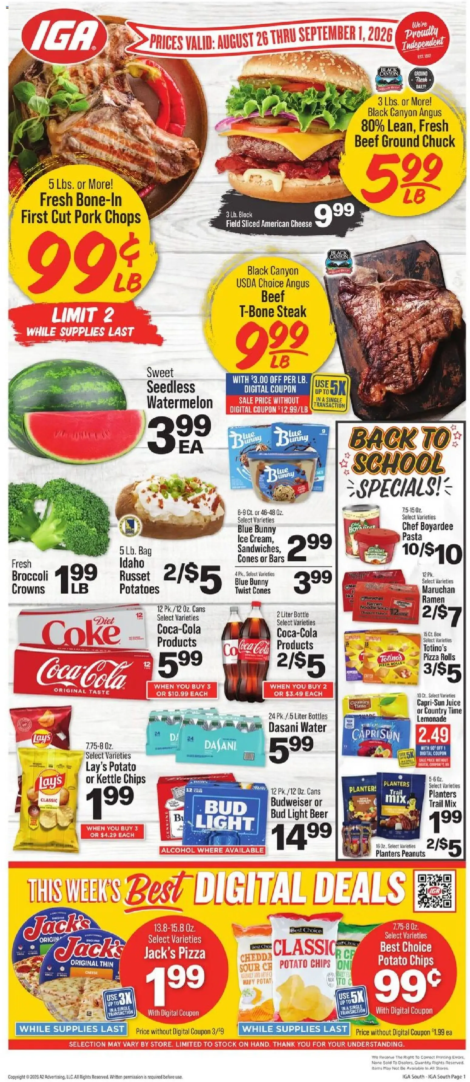 Weekly ad IGA Weekly Ad (08/26 - 09/01 2026) - Flyer from August 26 to September 1 2026 - Page 1