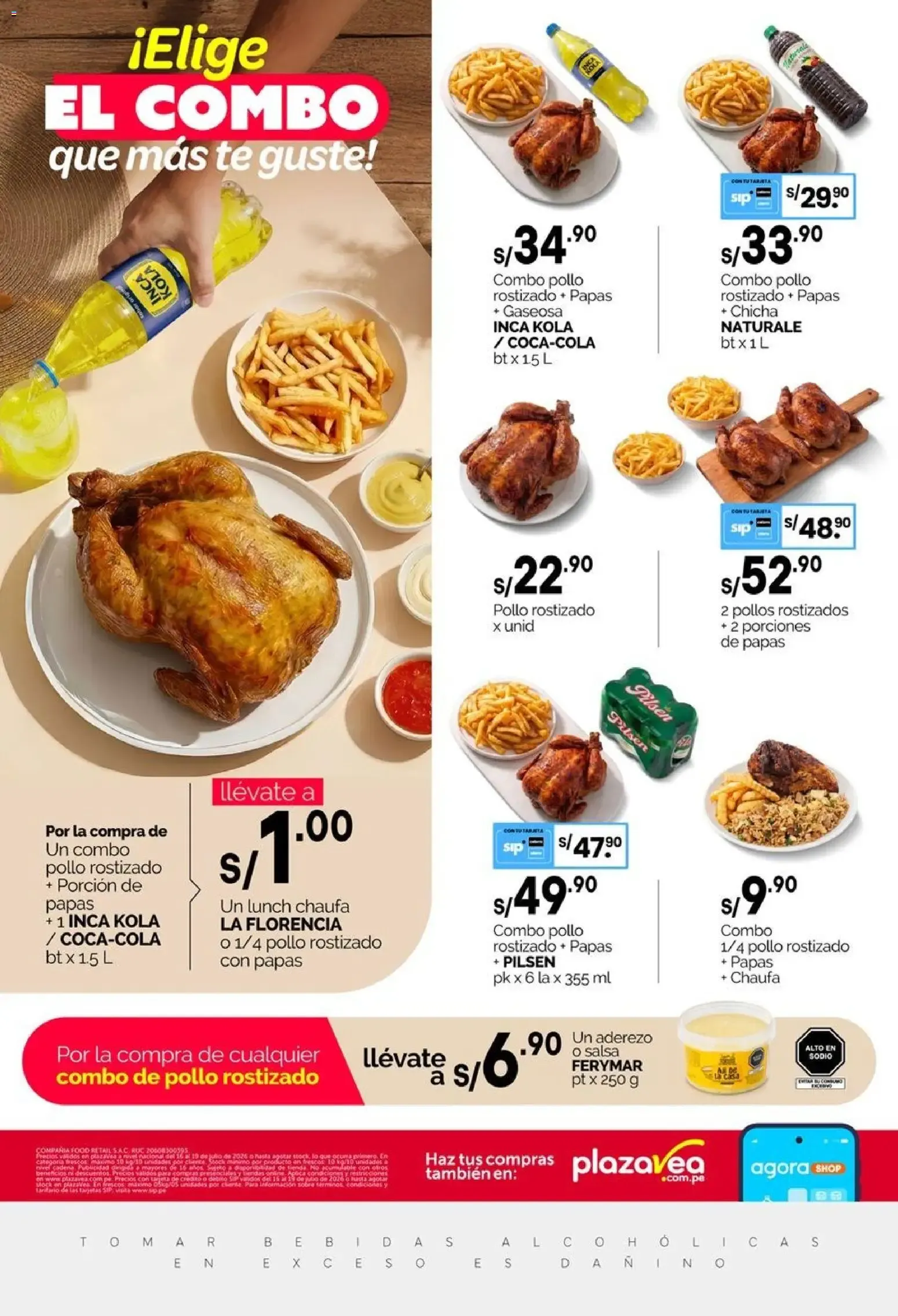 Catalogo de Catálogo Plaza Vea - AVISO DIA DEL POLLO online del 16/07/2026 16 de julio al 19 de julio 2026 - Pag 1