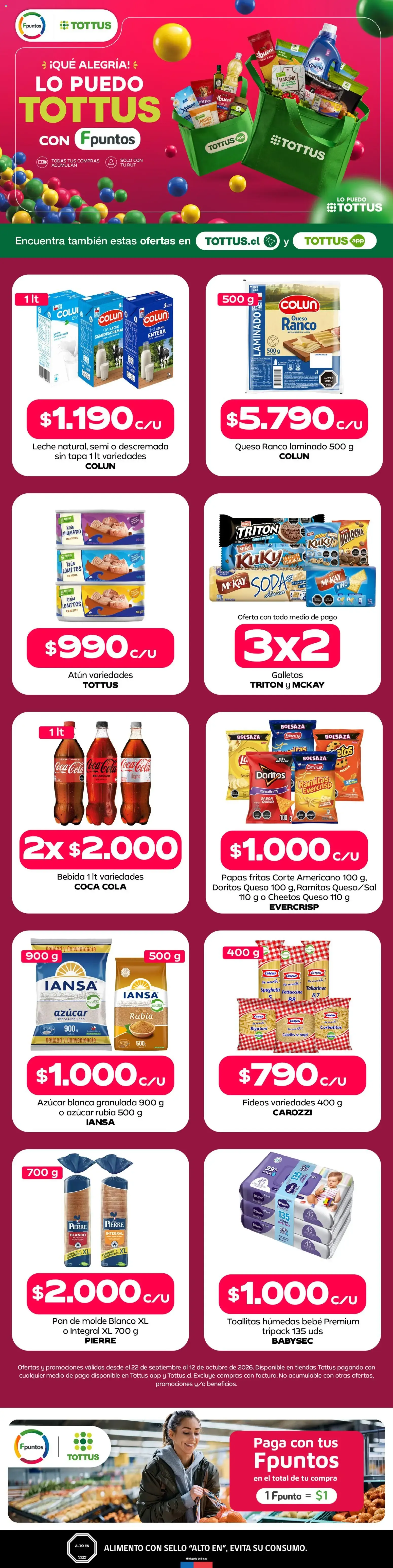 Catálogo de Tottus Ofertas » revista válido desde 20.09.2026 22 de septiembre al 12 de octubre 2026 - Página 1