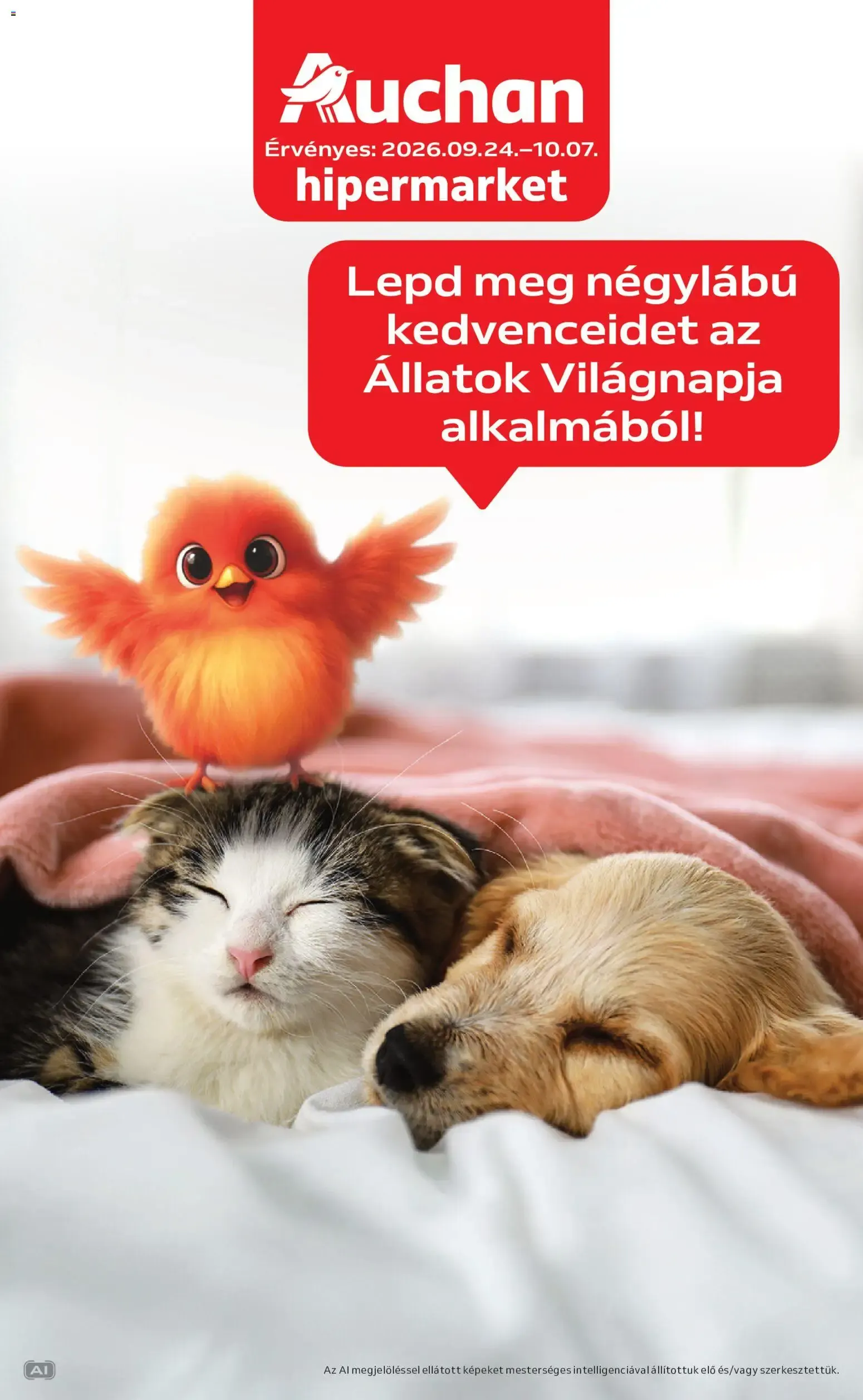 Katalógus Auchan Hipermarket: Ofertas Día Mundial de los Animales szeptember 24.-tól október 7.-ig 2026. - Oldal 1