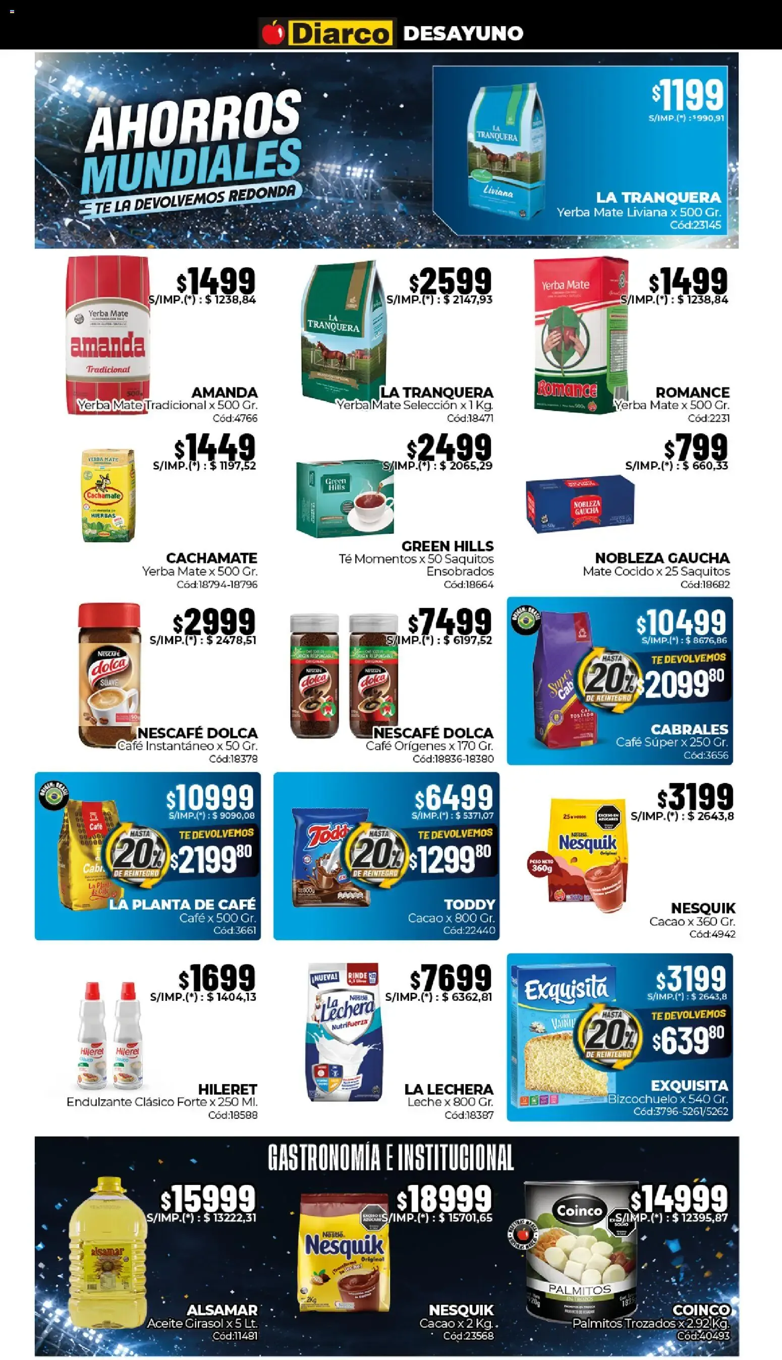 Ofertas de Diarco - Ahorros Mundiales del 22/06/2026 - 26/06/2026 22 de junio al 26 de junio 2026 - Página 4 del catálogo