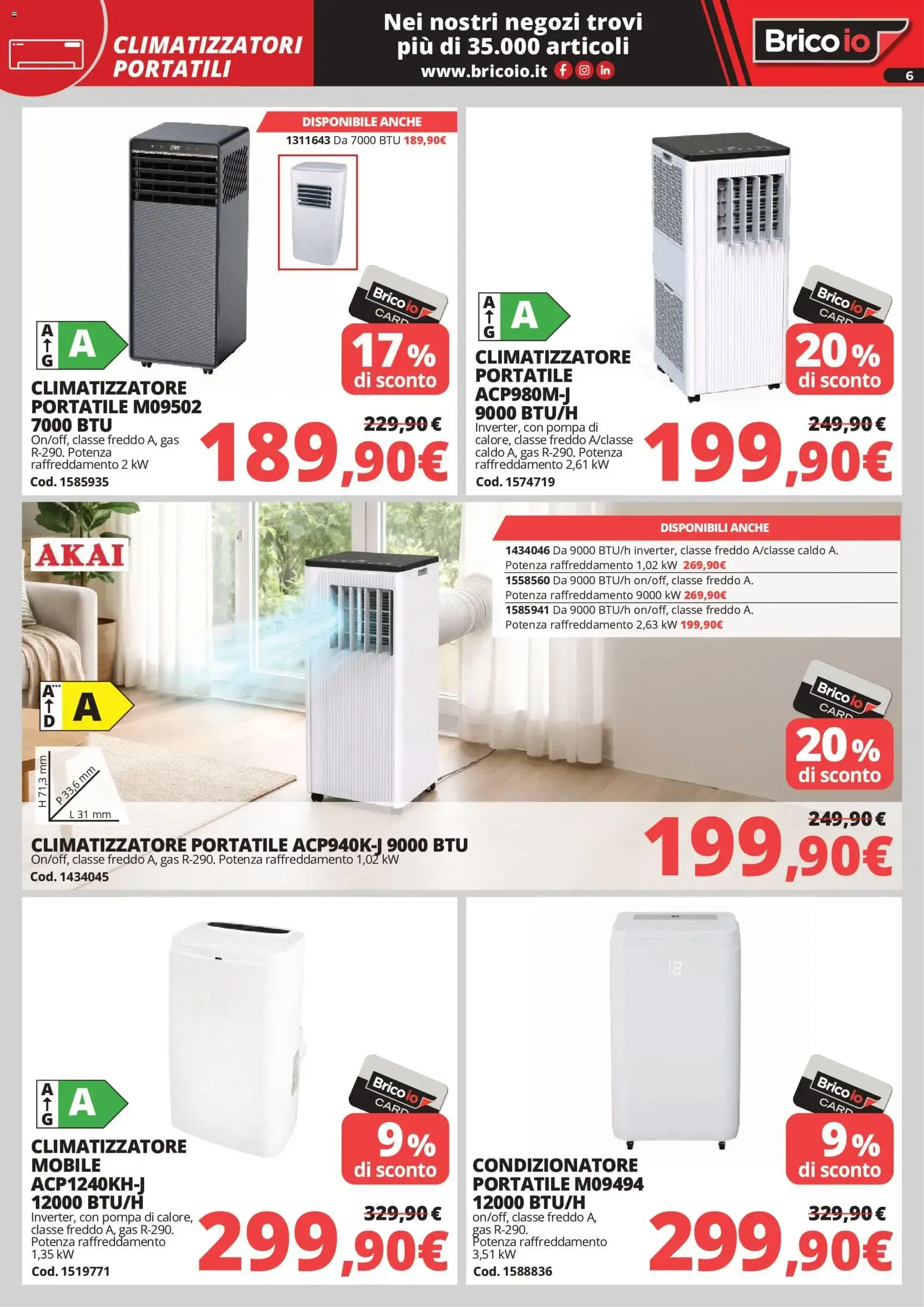 Nuovo Brico io volantino Refrigerazione dal 28/05/2026 > offerte anteprima 🛍️ da 28 maggio a 6 settembre di 2026 - Pagina del volantino 6