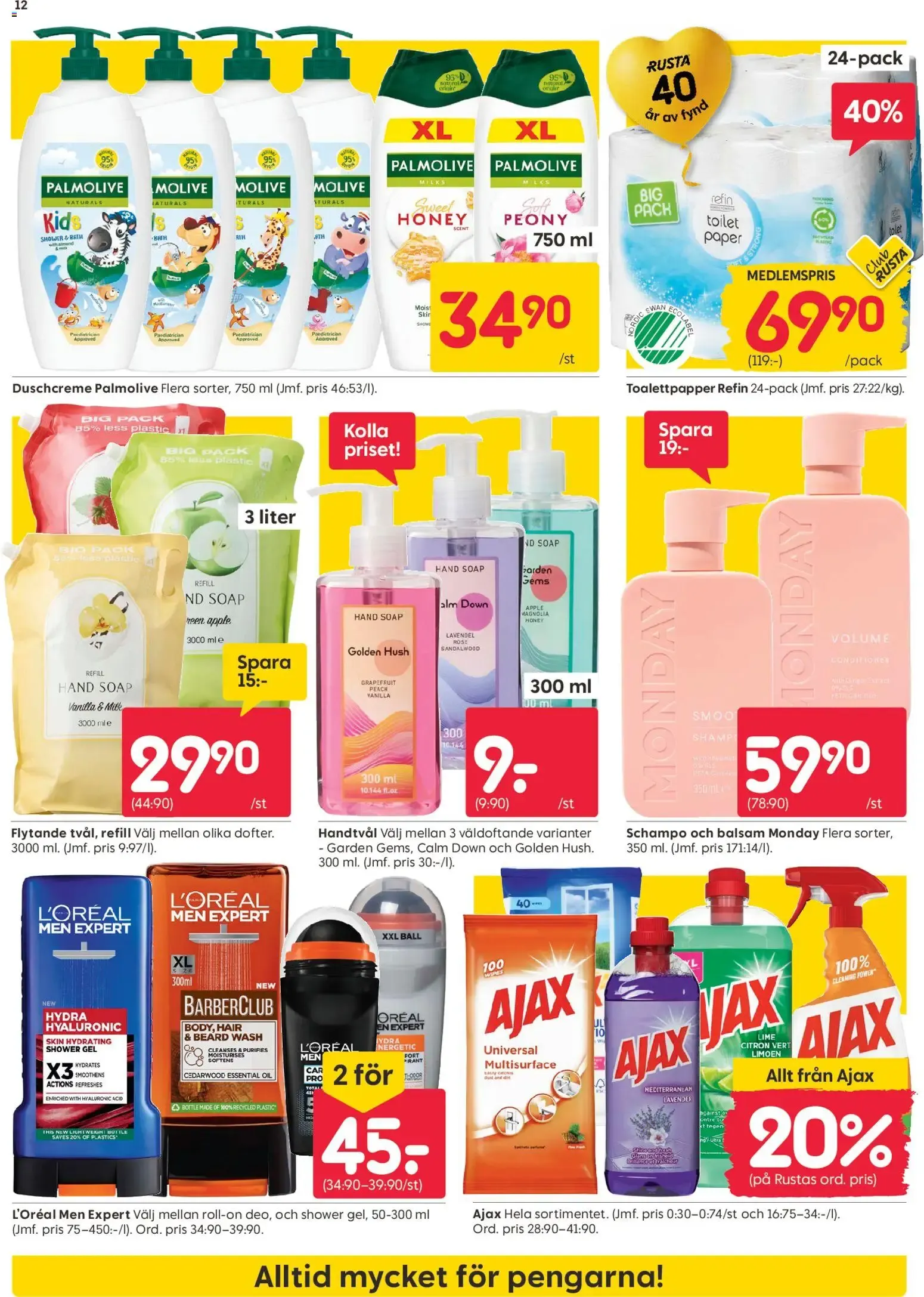 Rusta - Massor av fyndpriser från 24 augusti till 30 augusti 2026 - Reklamblad sidor 12