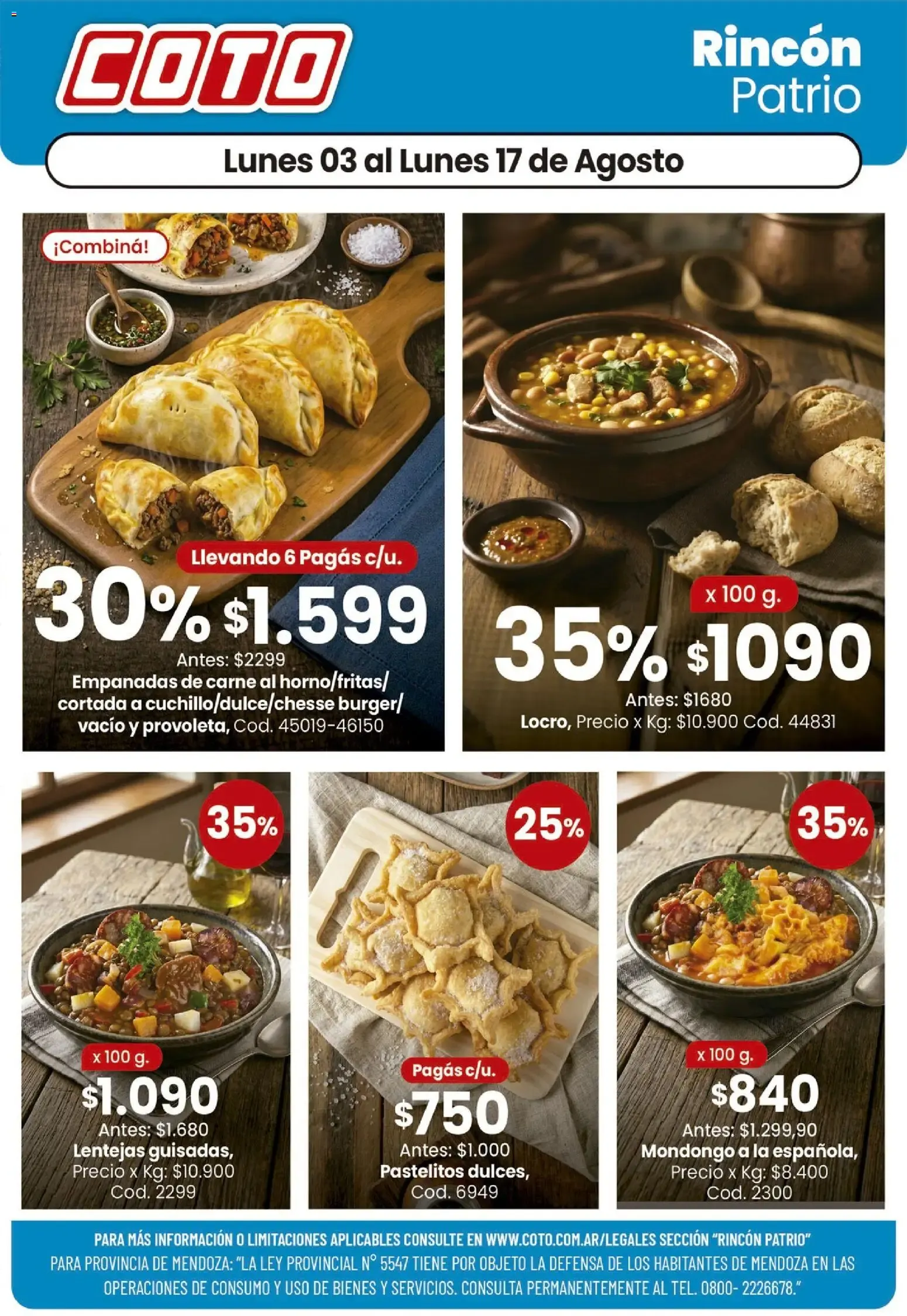Ofertas de COTO Rincón Patrio 3 de agosto al 17 de agosto 2026 - Página 1 del catálogo