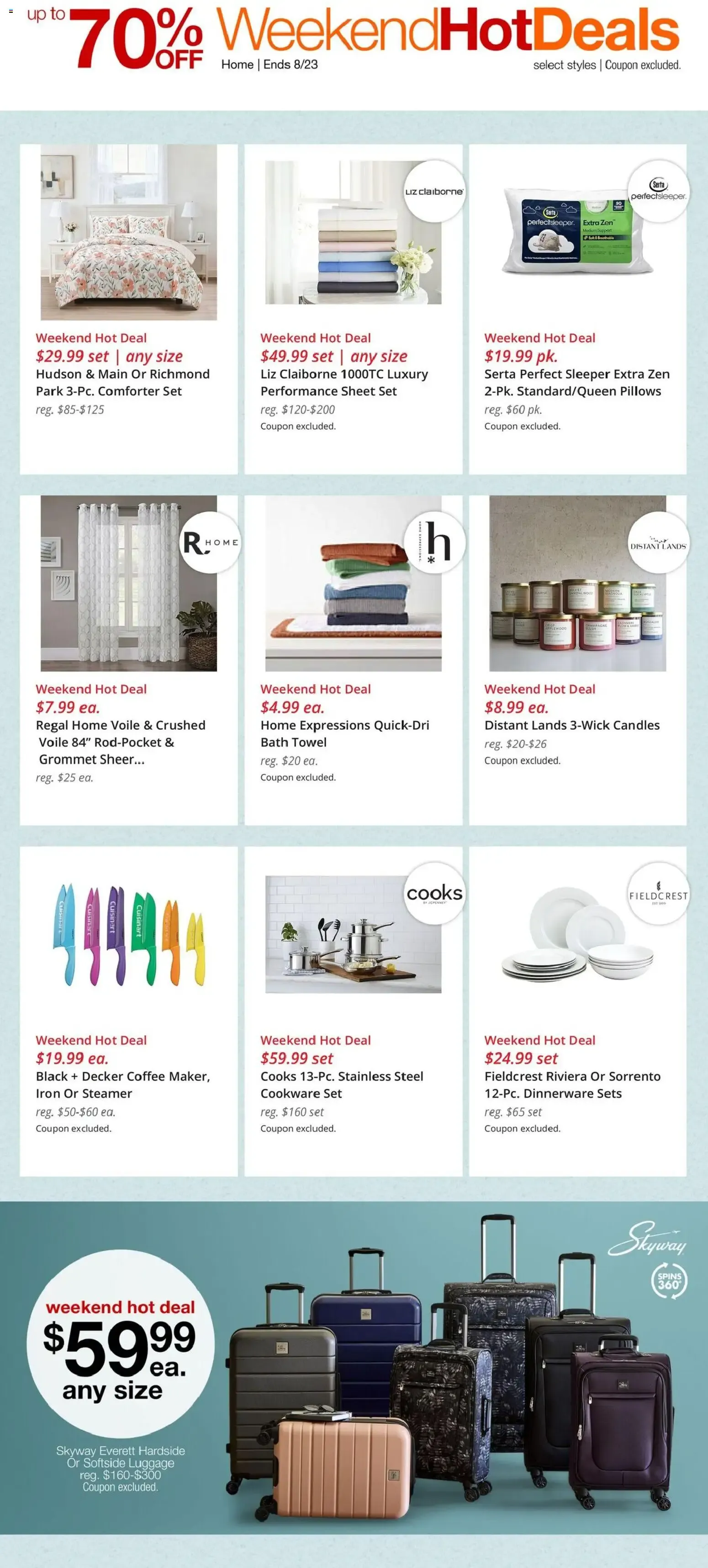 Weekly promotion JCPenney Weekend Hot Deals spanning from August 21 to August 23 2026 - Page 6 for Catalogue 365