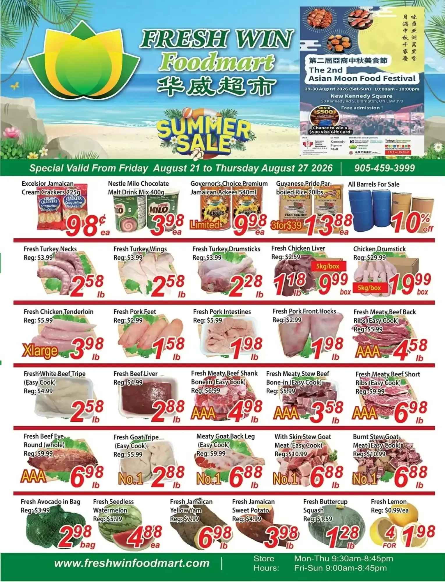 Fresh Win Foodmart flyer week 34 from August 21 to August 27 2026 - flyer page 1