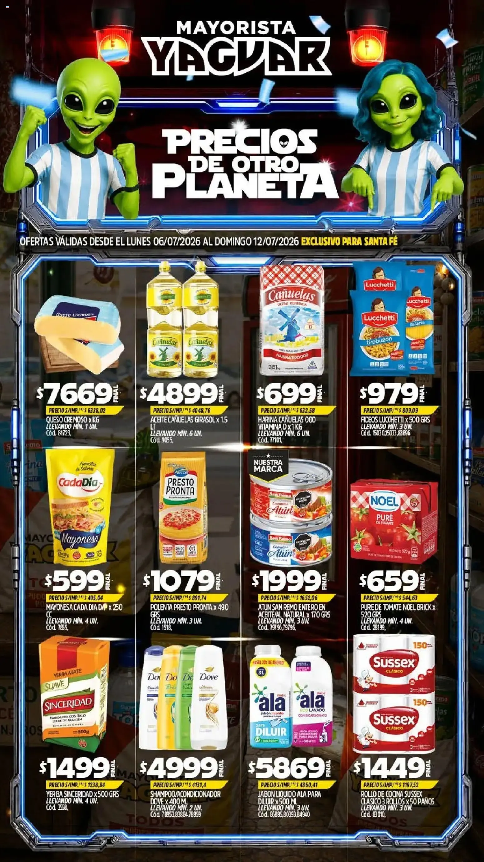 Ofertas de Yaguar - Precios de Otro Planeta - Oferta Semanal Santa Fé del 06/07/2026 - 12/07/2026 6 de julio al 12 de julio 2026 - Página 1 del catálogo