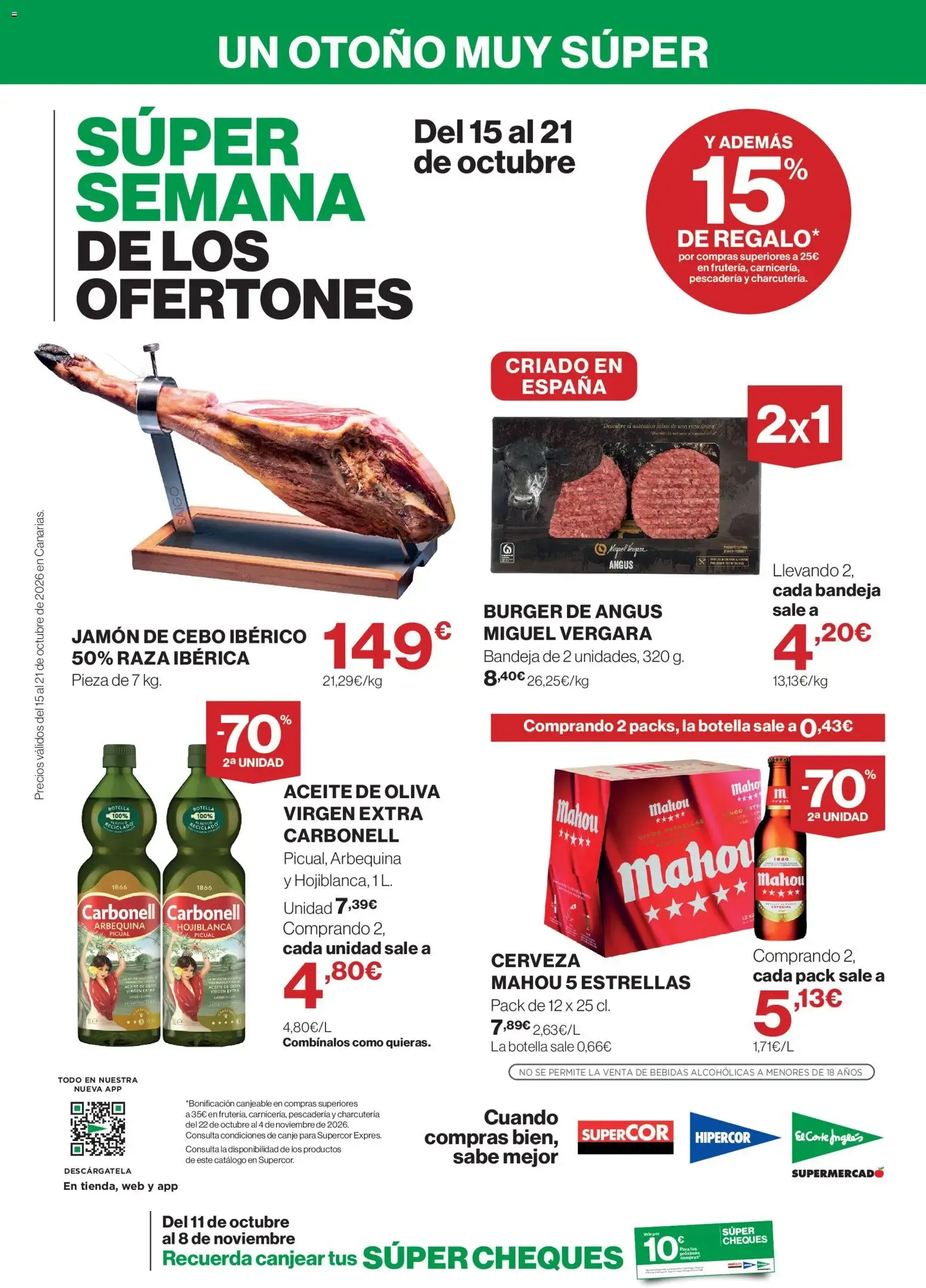 Catálogo de Supercor - Semana de los Ofertones Canarias 15/10/2026 - 21/10/2026 15 de octubre al 21 de octubre 2026 - Página 1