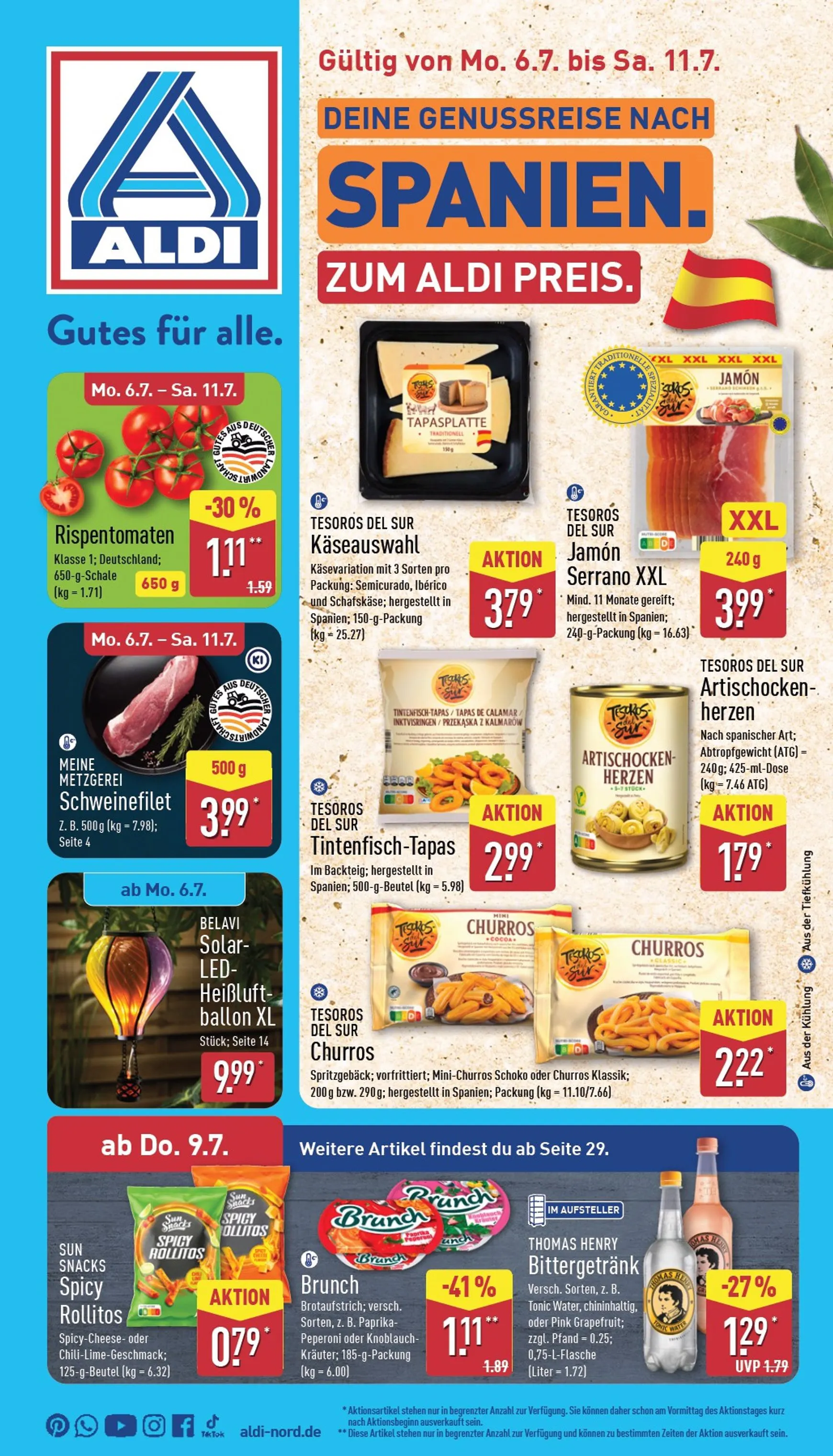 ALDI Nord - Deine Genussreise nach Spanien