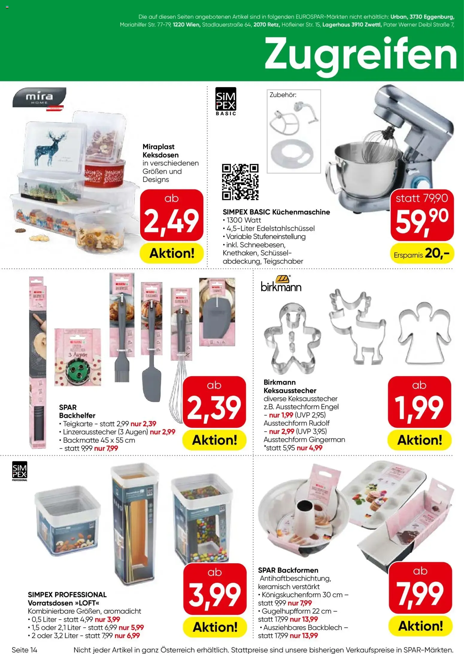 Eurospar Flugblatt von 08.10.2026 - Aktuelle Angebote von 8. Oktober bis 21. Oktober 2026 - Flugblätt seite  14