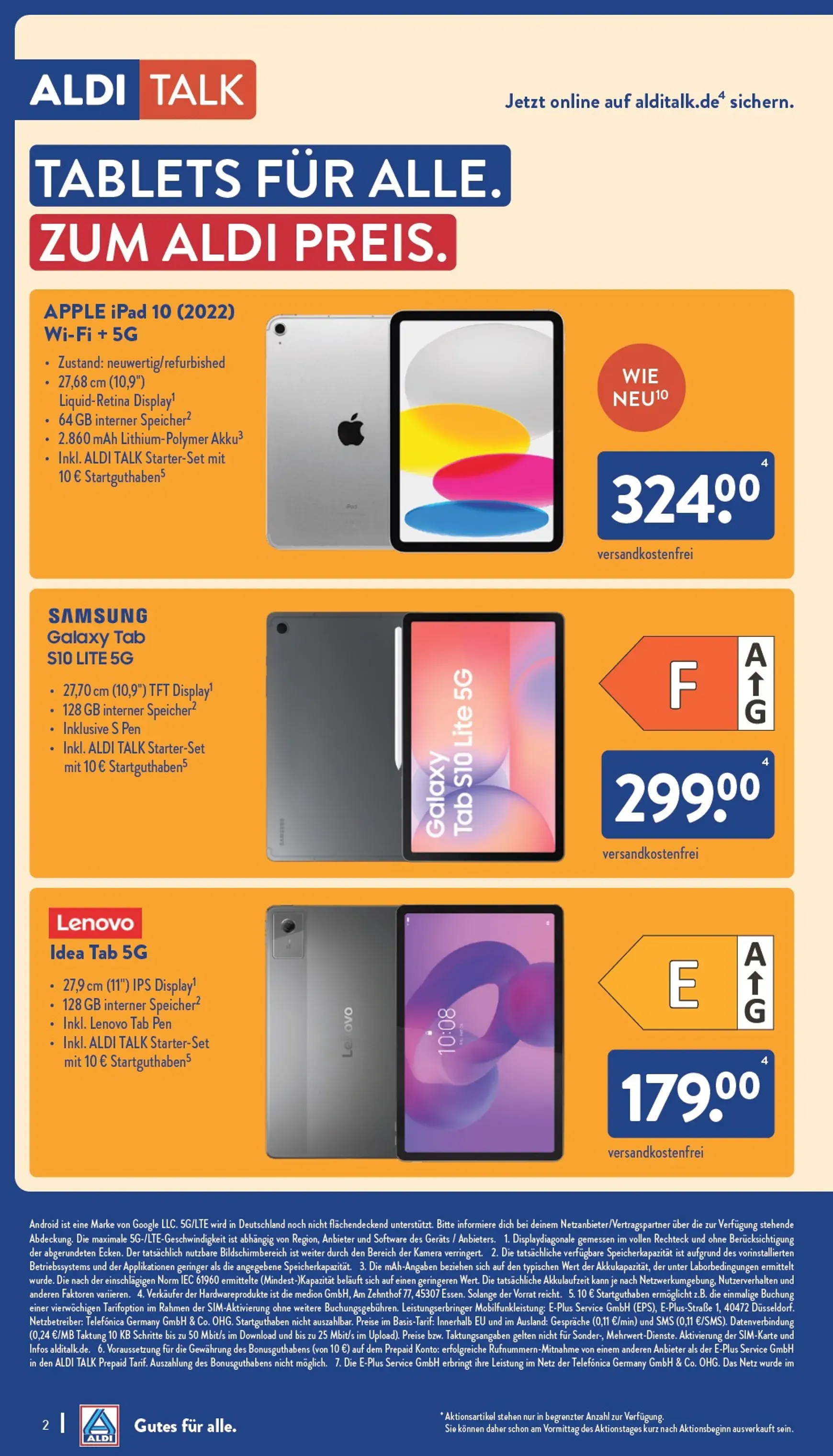 ALDI TALK: Mobilfunk für alle. Samsung Galaxy A16. von 25. Juni bis 30. Juni 2026 - Prospekt seite 2