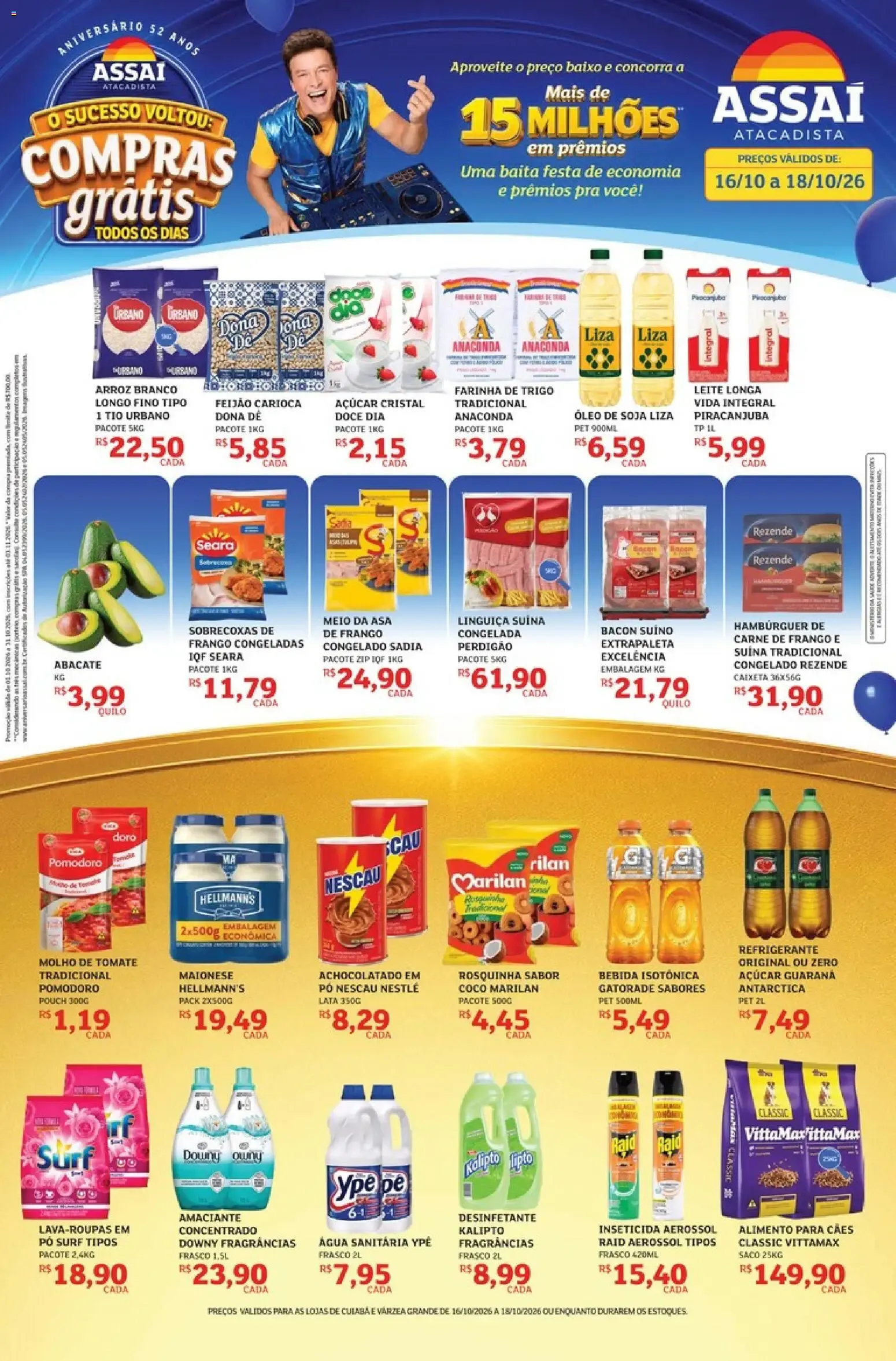 Encarte de Assaí Atacadista: O Sucesso Voltou! Compras Grátis 16 de outubro até 18 de outubro 2026 - Pagina 1