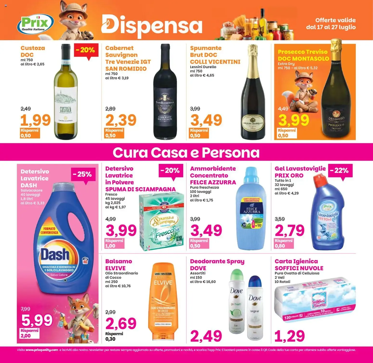 Volantino Prix: Tanti prodotti a 0,99€ y descuentos da 17 luglio a 27 luglio di 2026 - Pagina del volantino 20