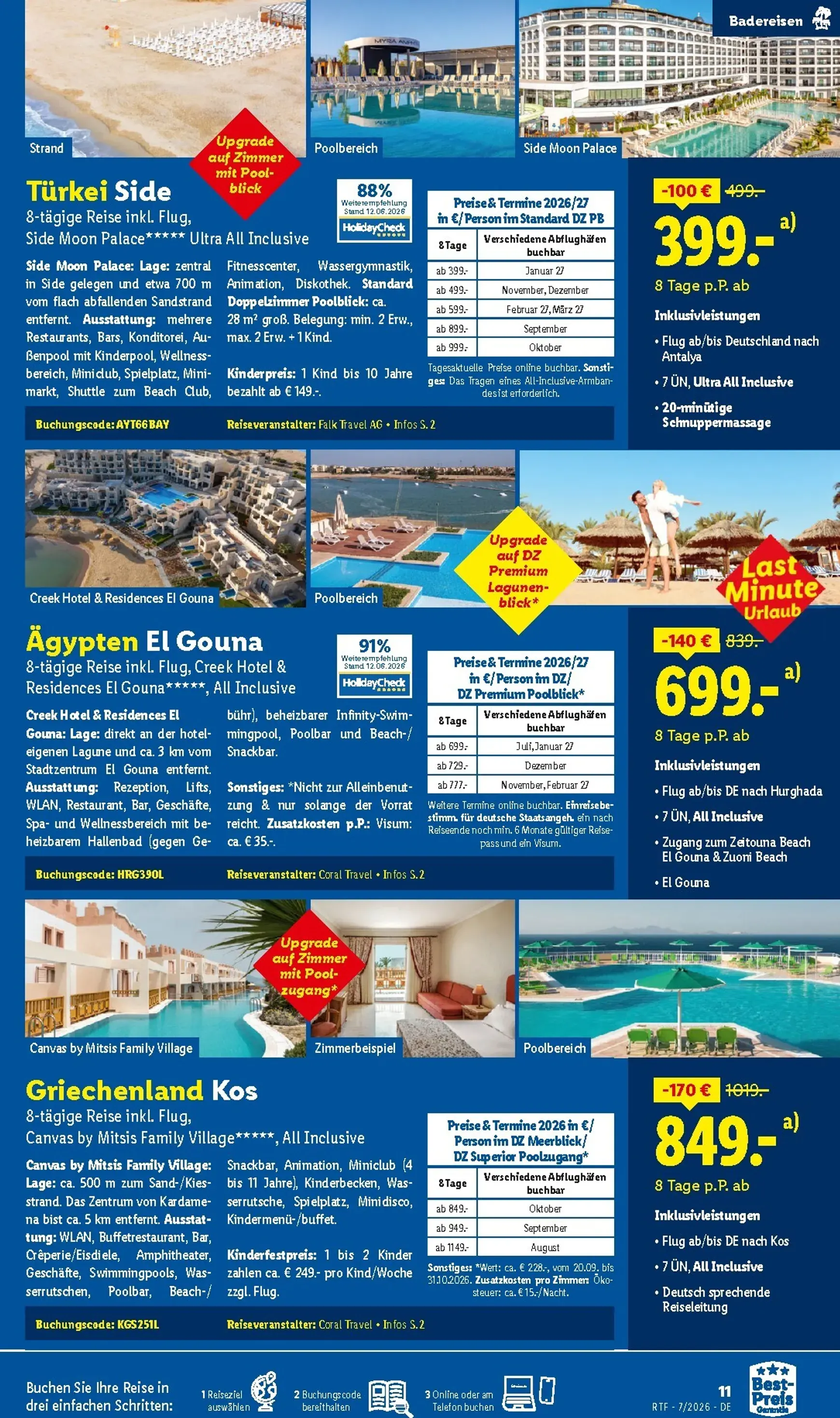 Lidl Reisen: Auf die Berge, fertig, los. Last Minute Urlaub von 15. Juli bis 15. August 2026 - Prospekt seite 11