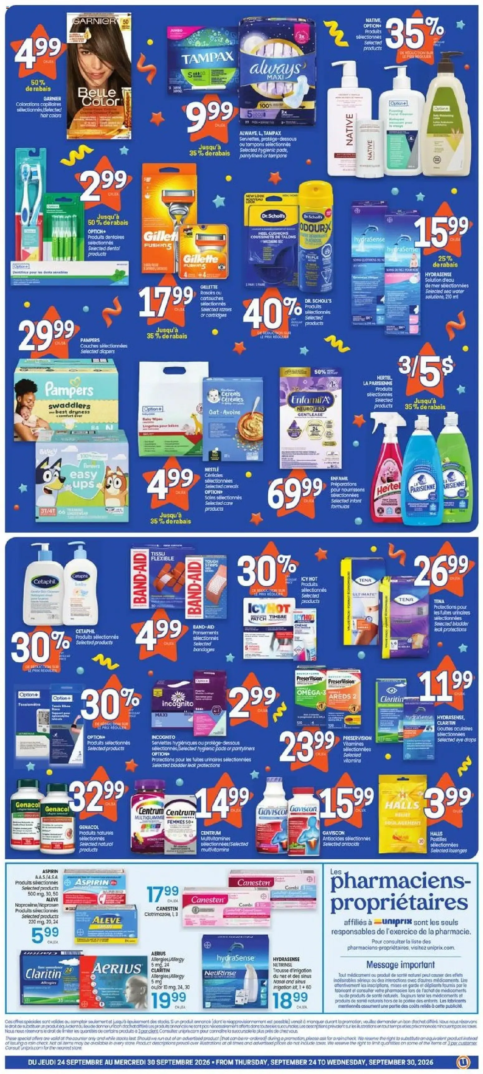 Uniprix weekly flyer / circulaire from Sep 24, 2026 > weekly specials & deals from September 24 to September 30 2026 - flyer page 2