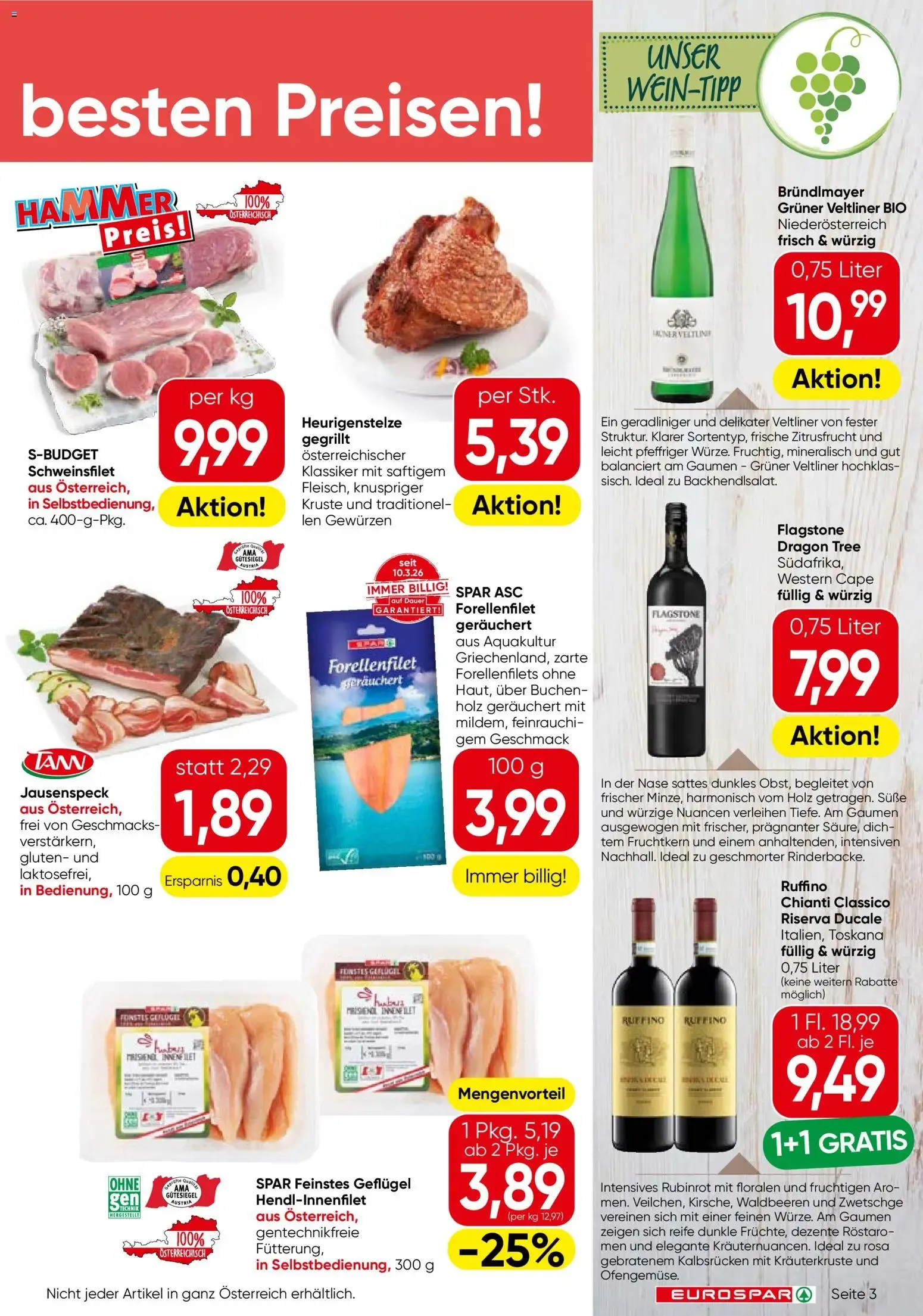 Eurospar Flugblatt von 24.09.2026 - Aktuelle Angebote von 24. September bis 7. Oktober 2026 - Flugblätt seite  3