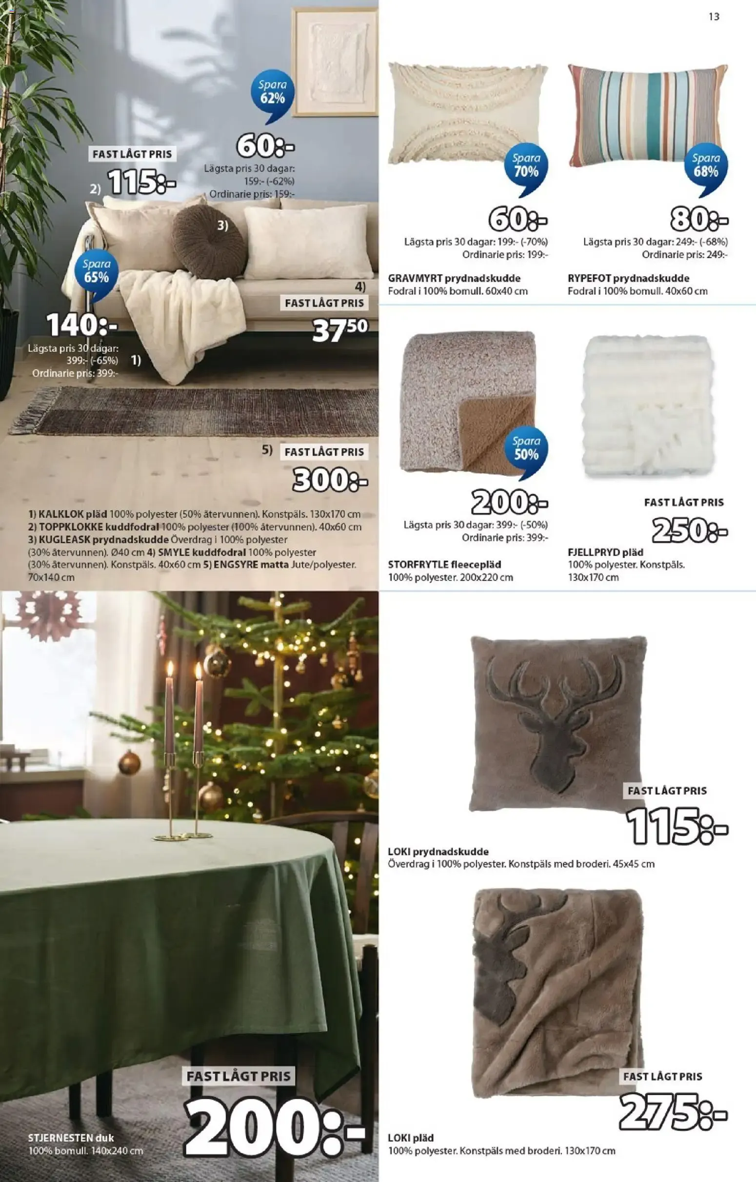 JYSK Scandinavian Sleeping & Living - Ett fantastiskt erbjudande för din jul från 19 oktober till 29 november 2026 - Reklamblad sidor 13