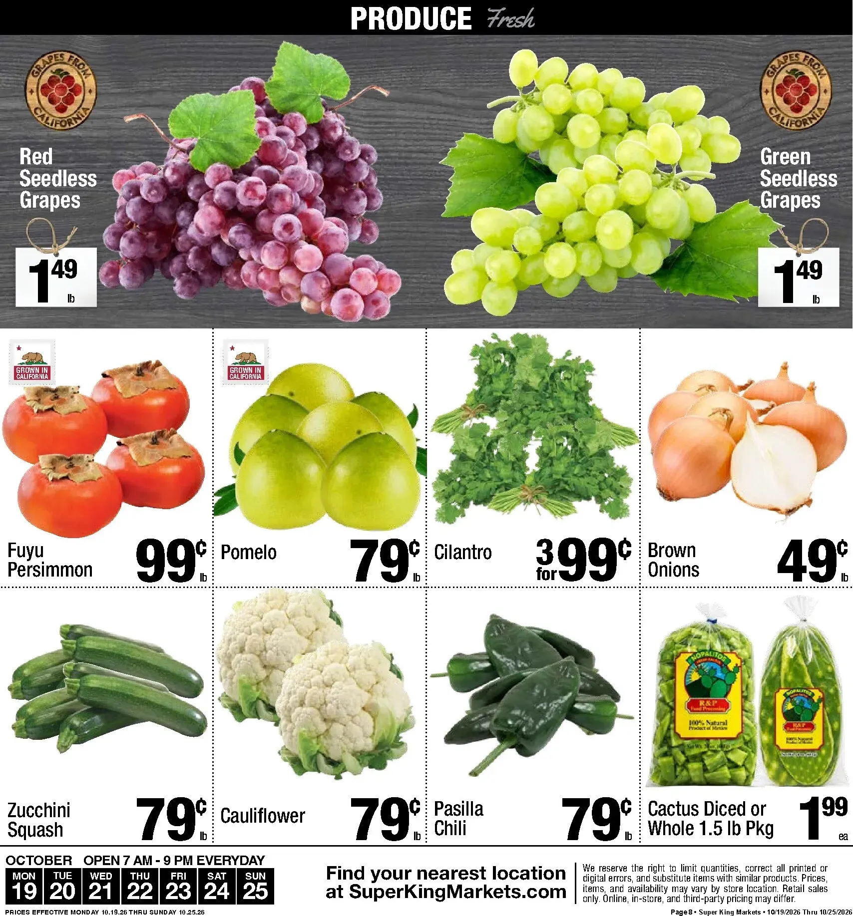 Weekly ad Current Super King leaflet valid from Monday 10/19/2026 to Sunday 10/25/2026 from October 19 to October 25 2026 - Page 8